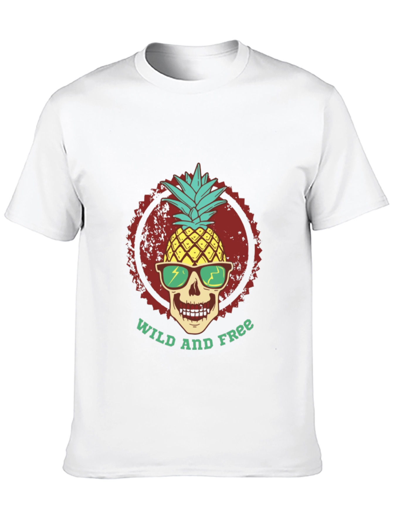 Wild and Free Pineapple Skull Tee
