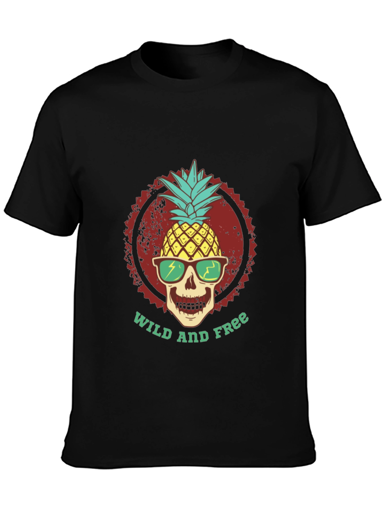 Wild and Free Pineapple Skull Tee