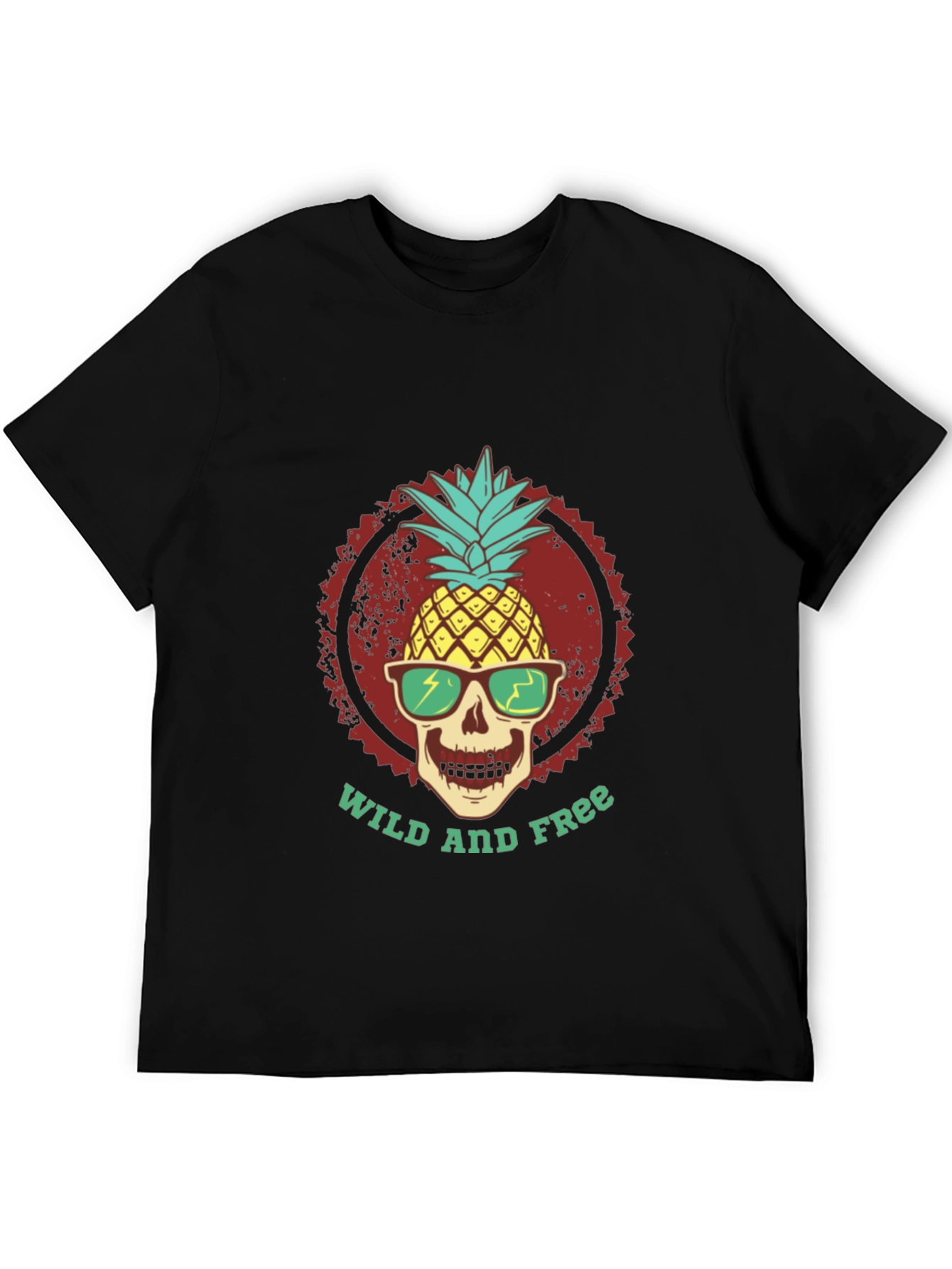 Wild and Free Pineapple Skull Tee