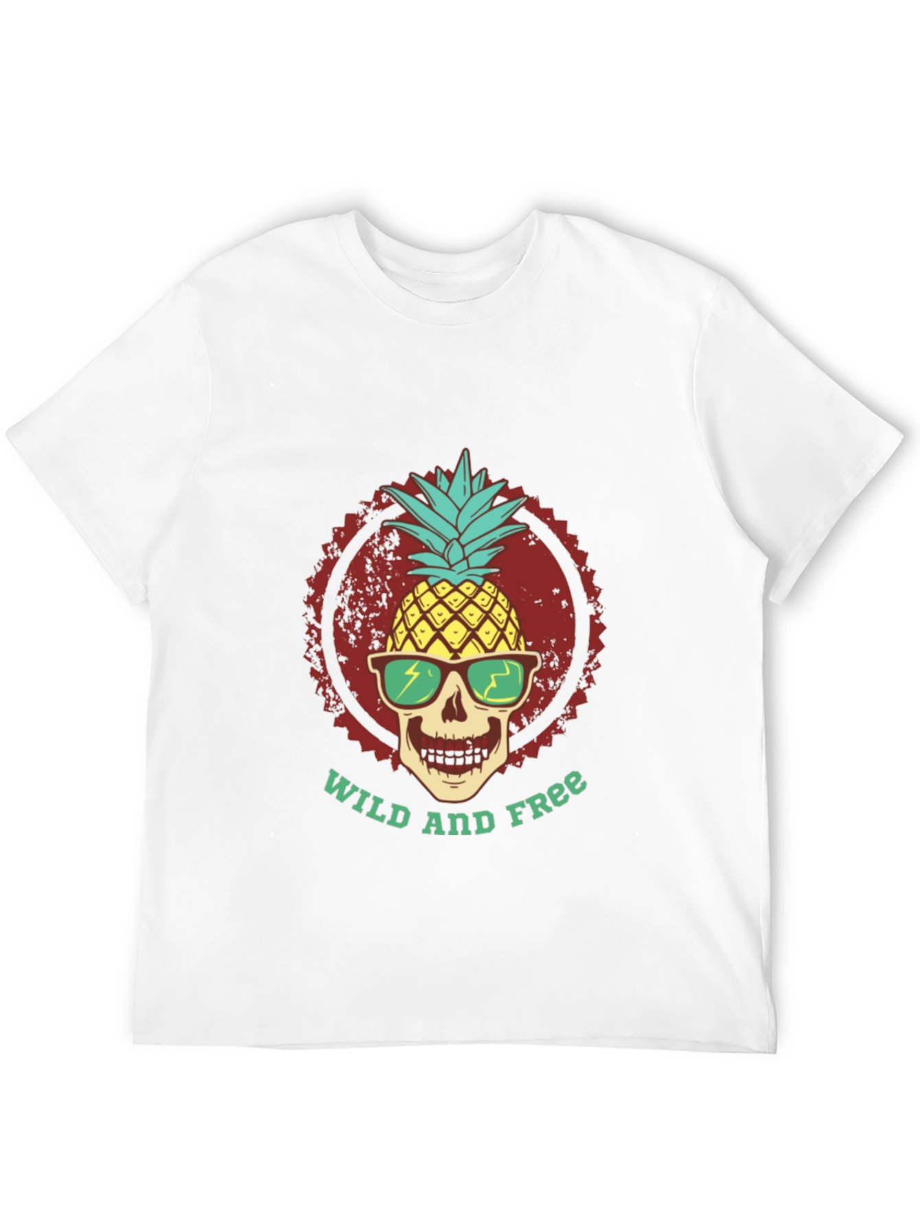 Wild and Free Pineapple Skull Tee