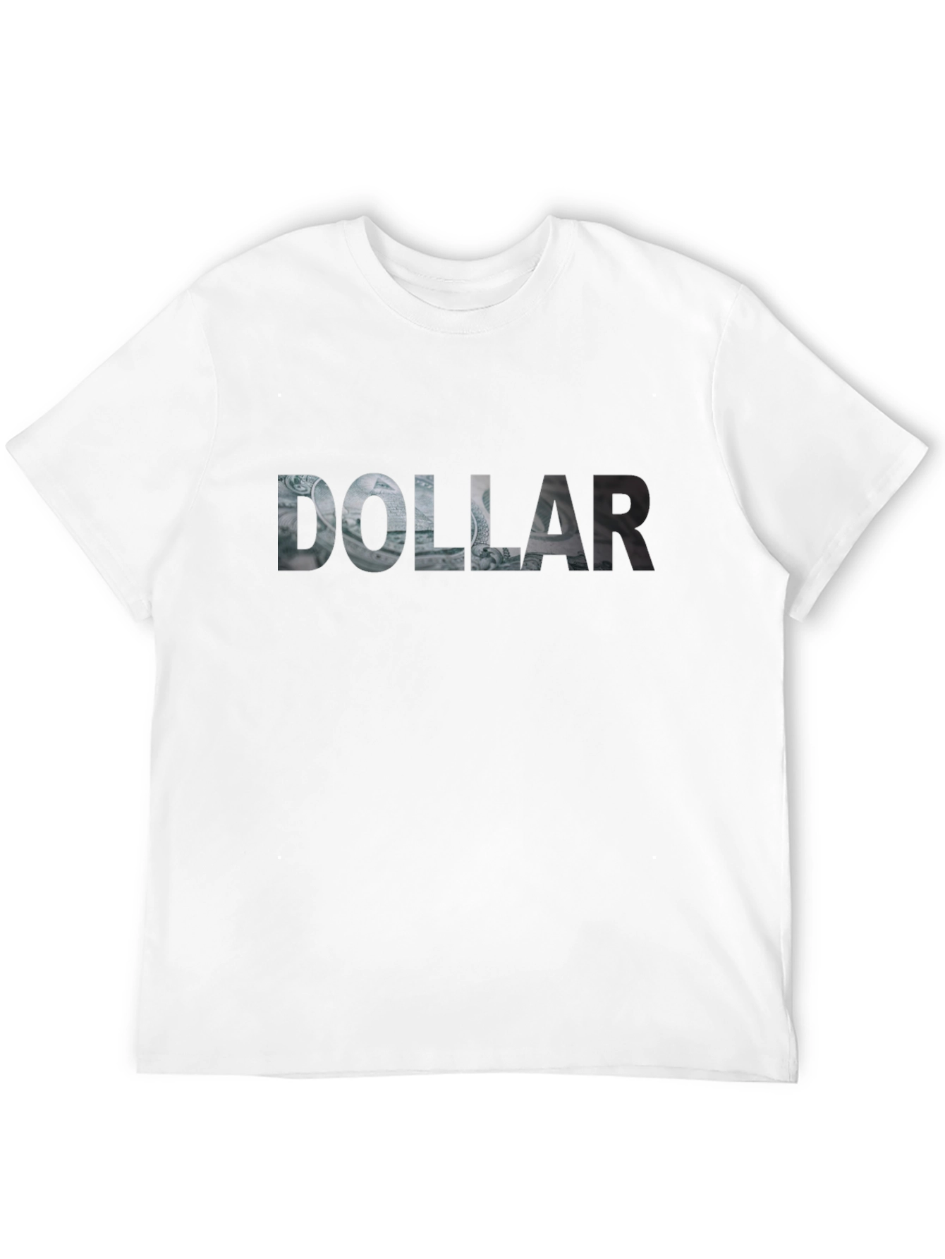Dollar Bill Graphic Print Black T-Shirt