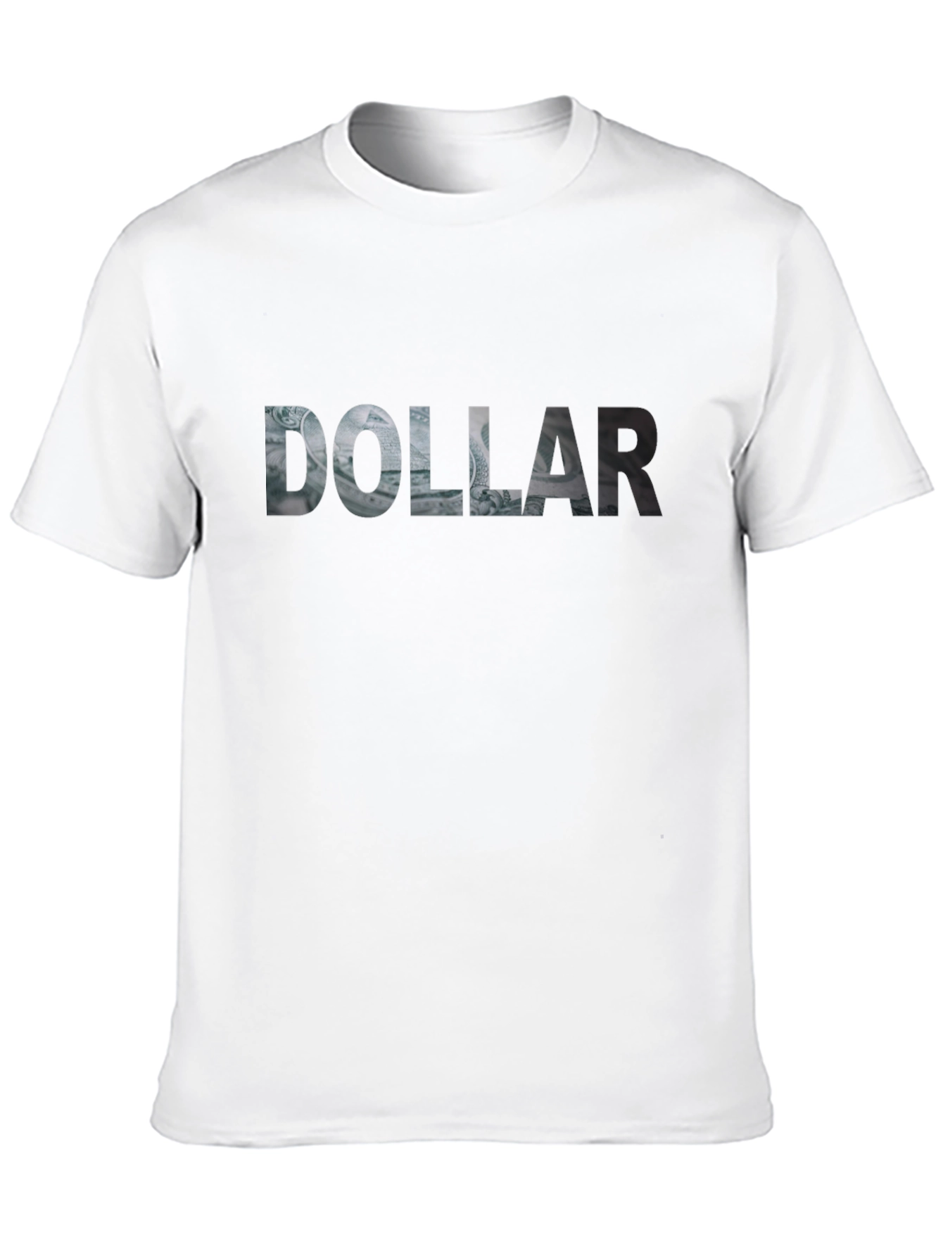 Dollar Bill Graphic Print Black T-Shirt