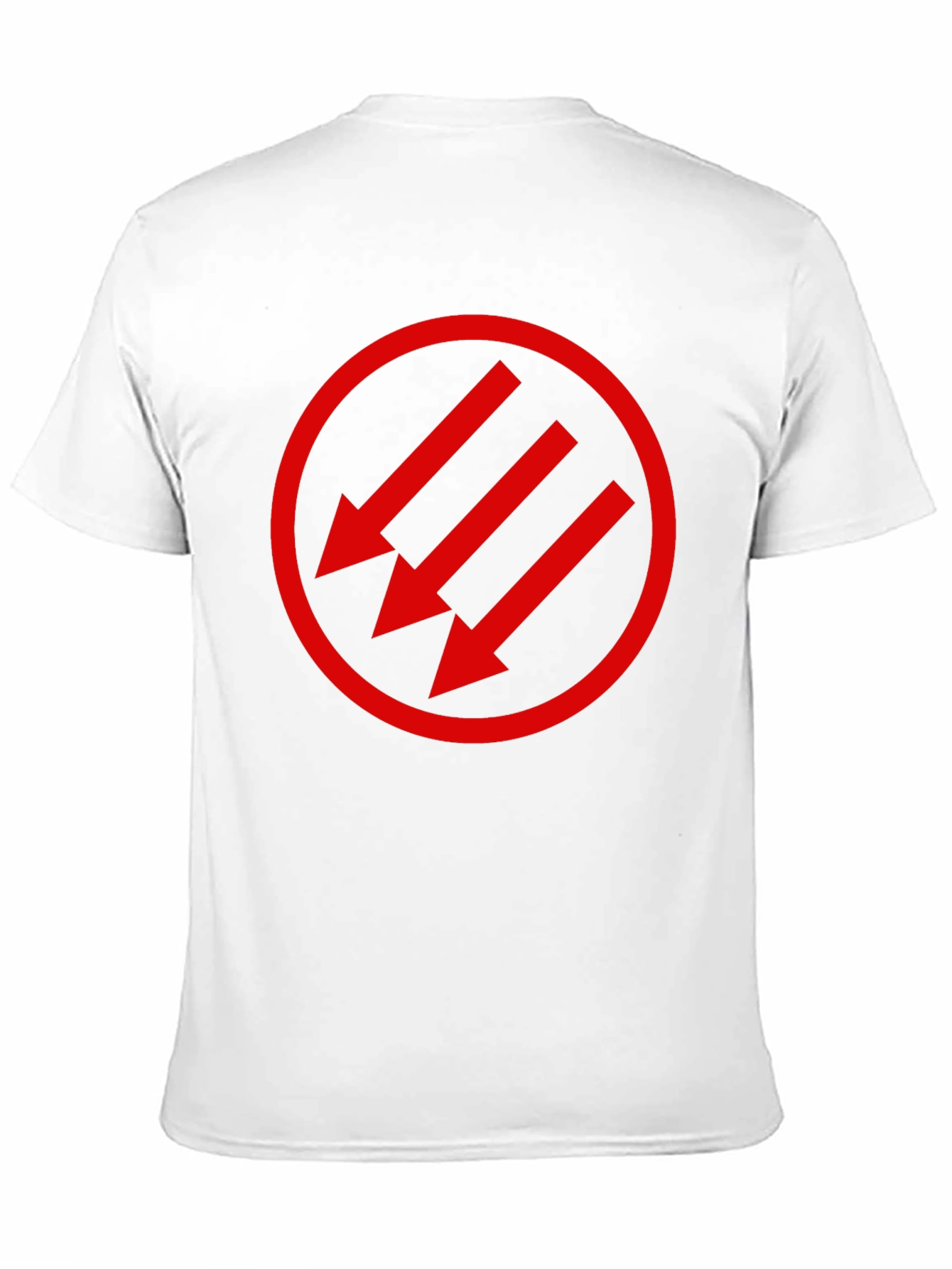 Black T-Shirt with Red Circle Arrow Design