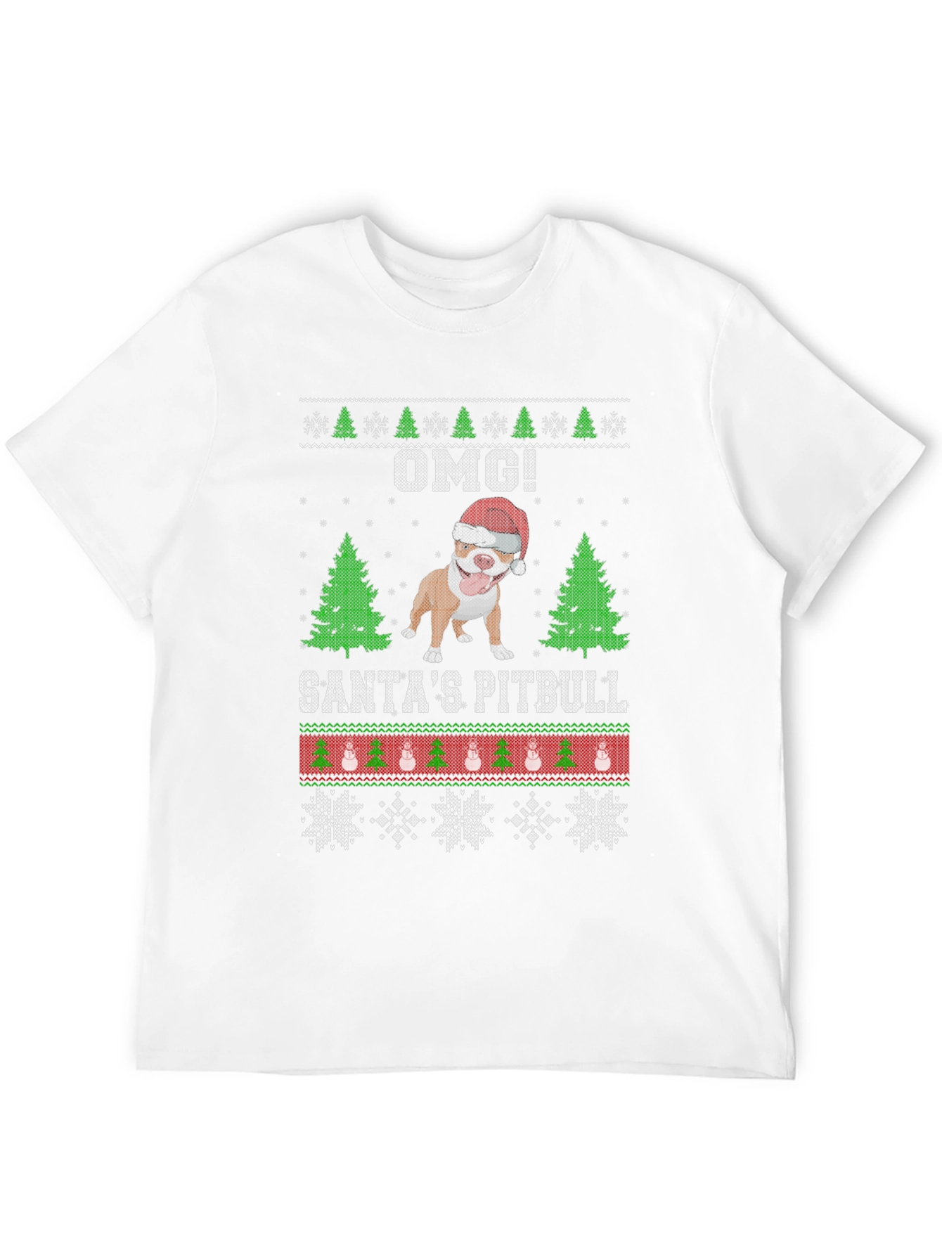 OMG! Santas Pitbull Christmas T-Shirt