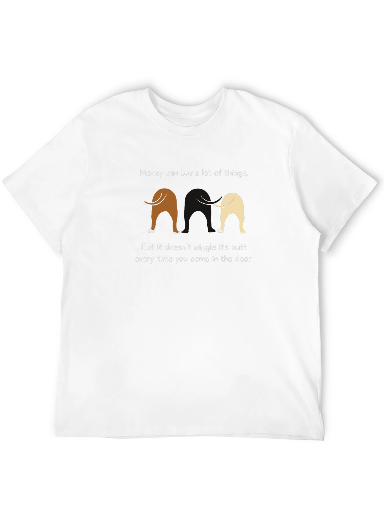 Funny Dog Butt Wiggle Graphic T-Shirt