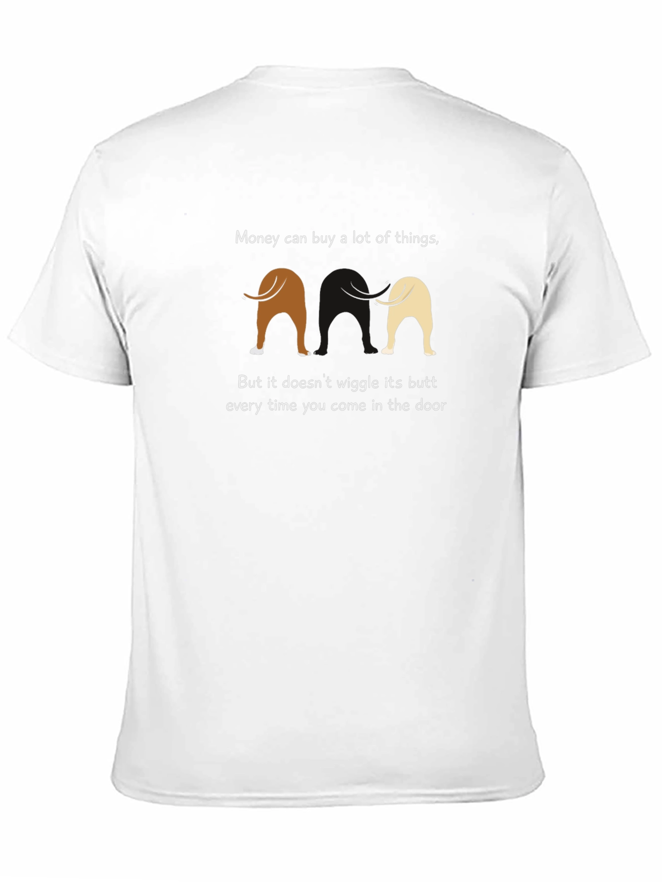 Funny Dog Butt Wiggle Graphic T-Shirt