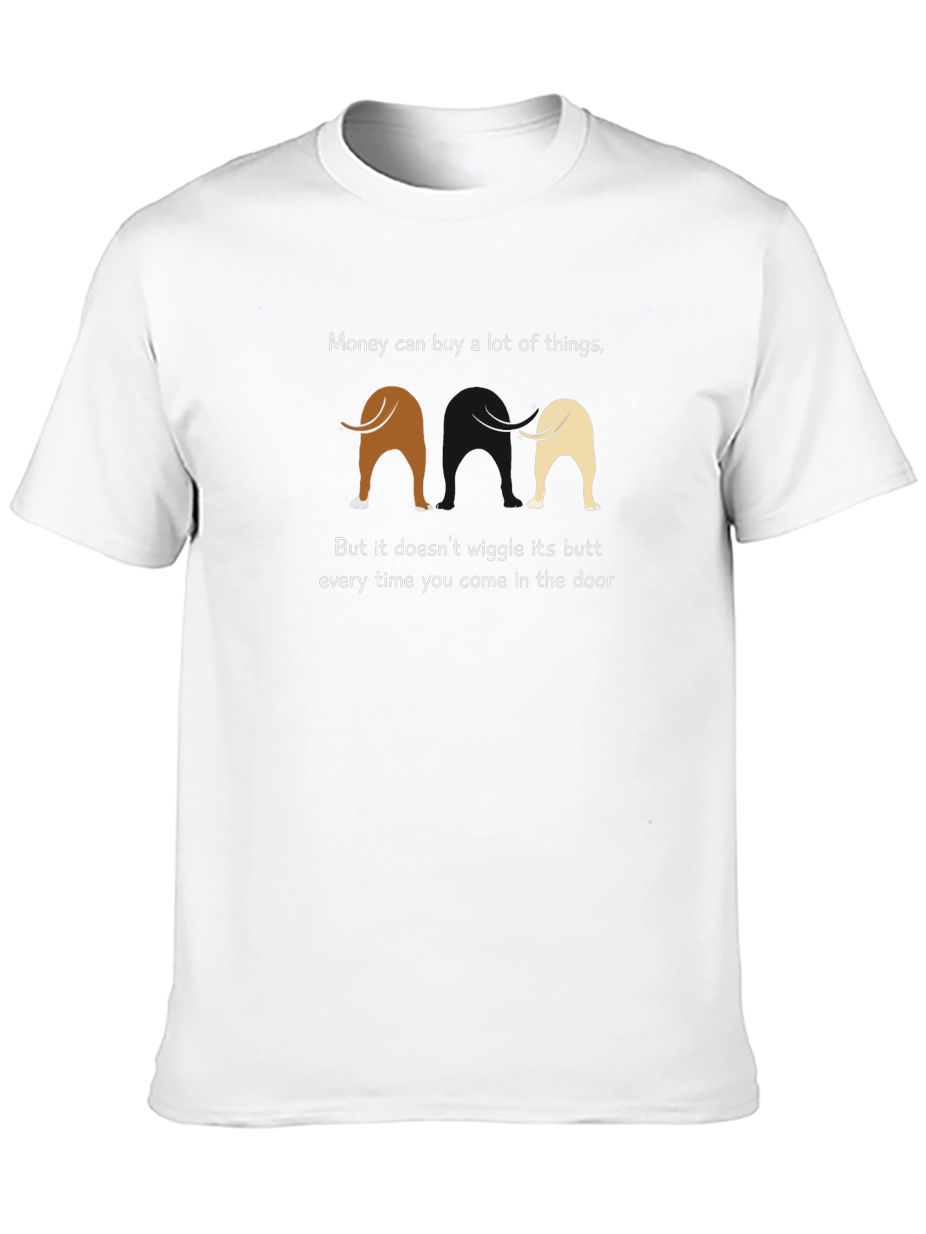 Funny Dog Butt Wiggle Graphic T-Shirt