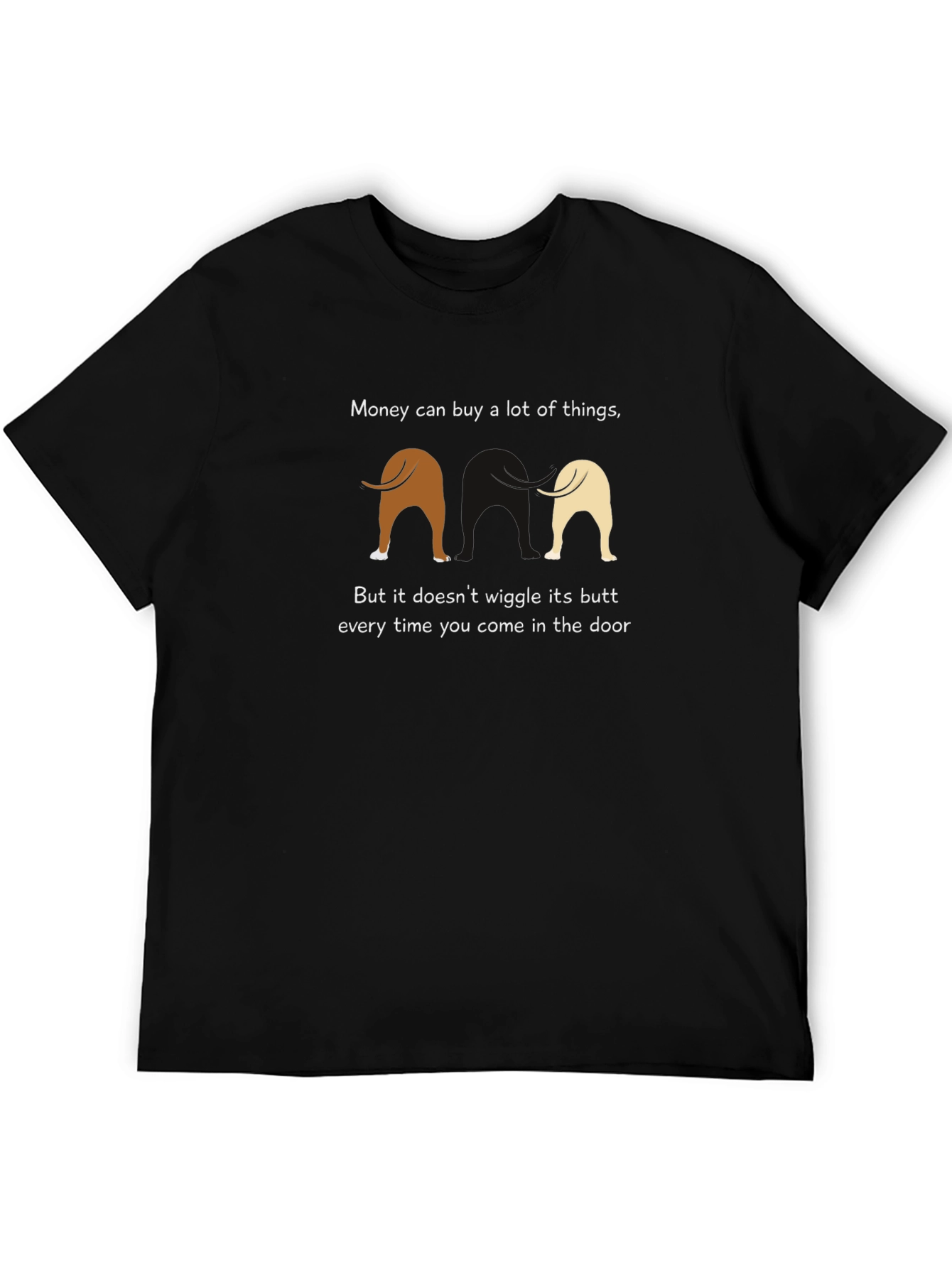 Funny Dog Butt Wiggle Graphic T-Shirt