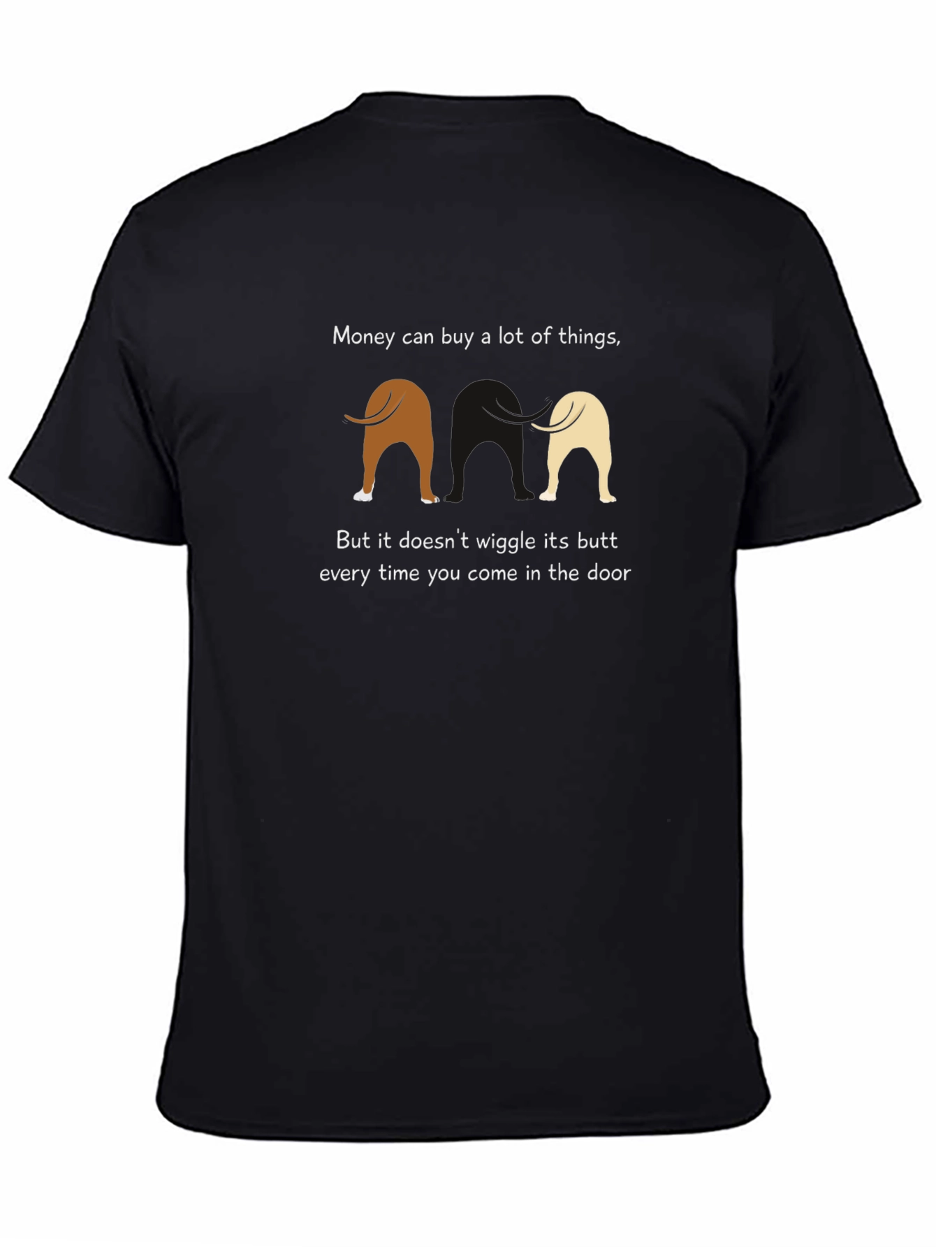 Funny Dog Butt Wiggle Graphic T-Shirt
