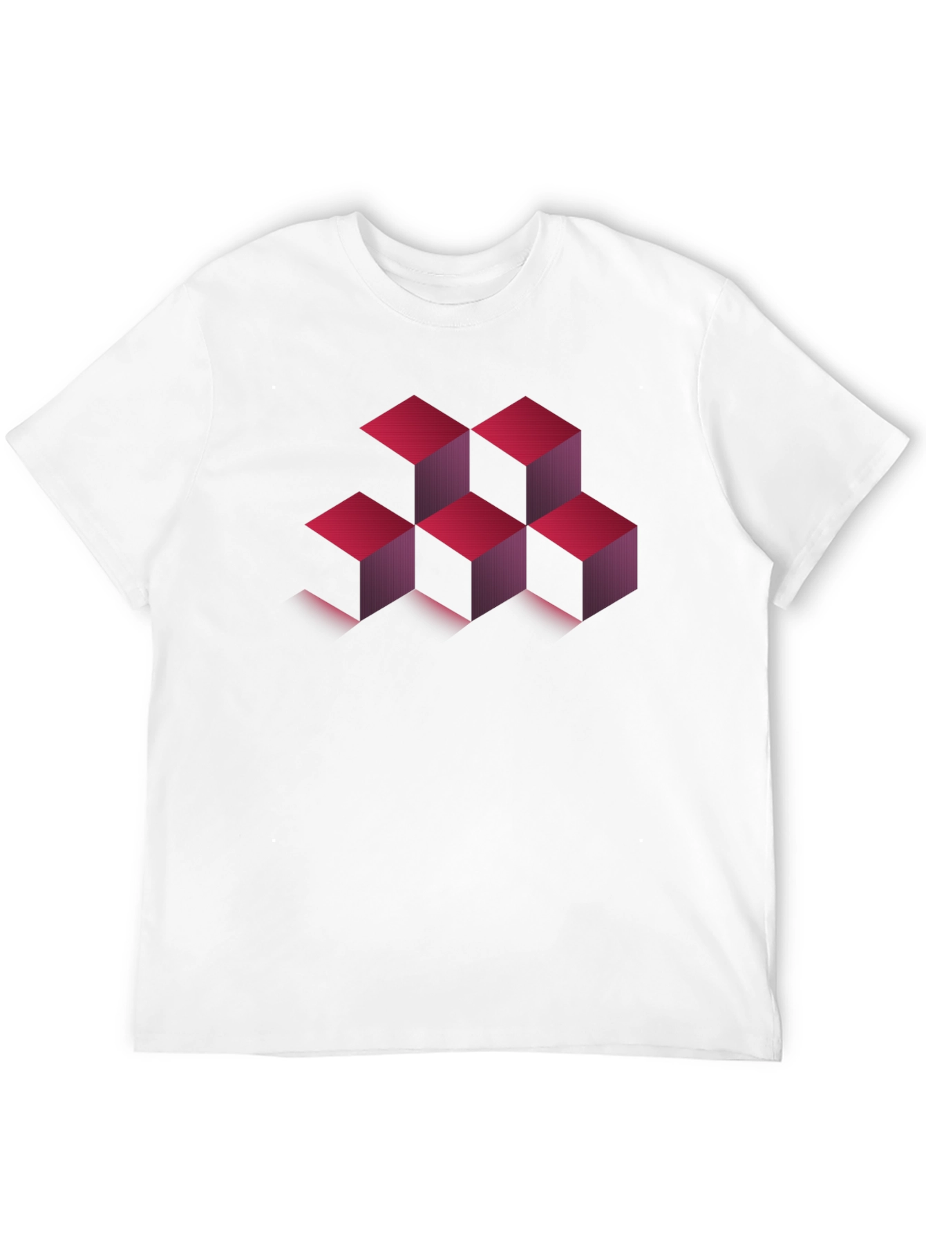 Geometric Cube Design T-Shirt - Modern Style