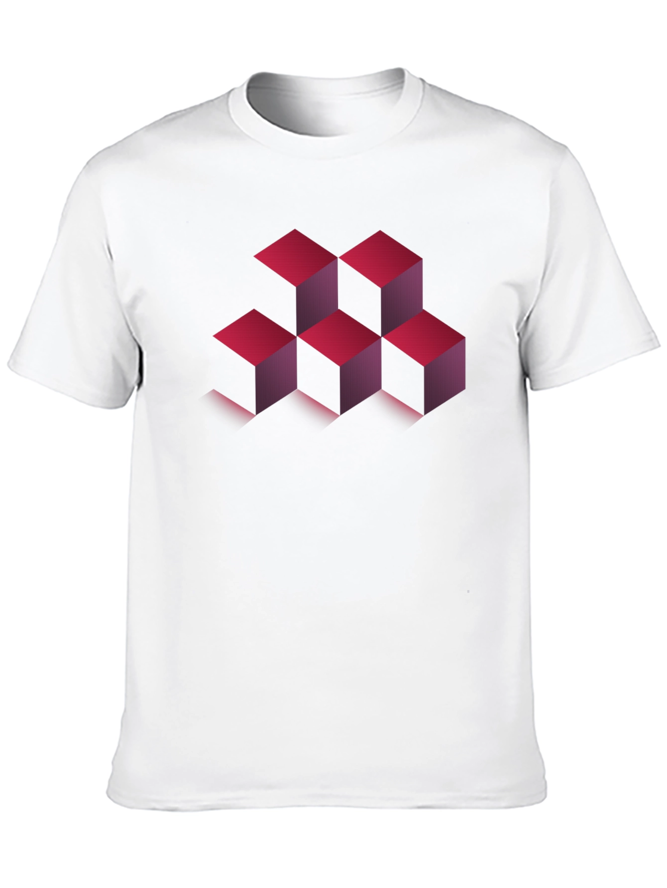 Geometric Cube Design T-Shirt - Modern Style