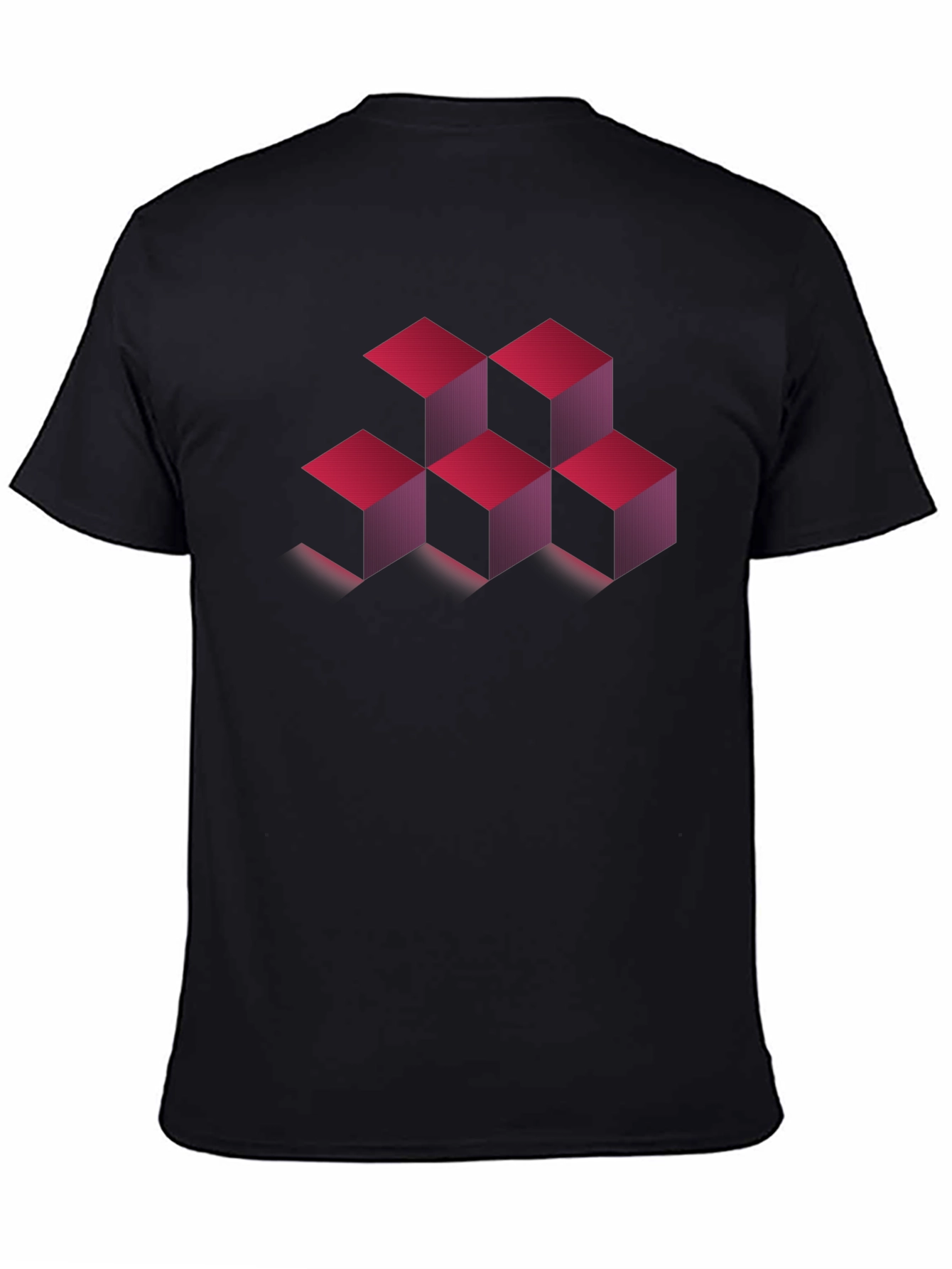 Geometric Cube Design T-Shirt - Modern Style