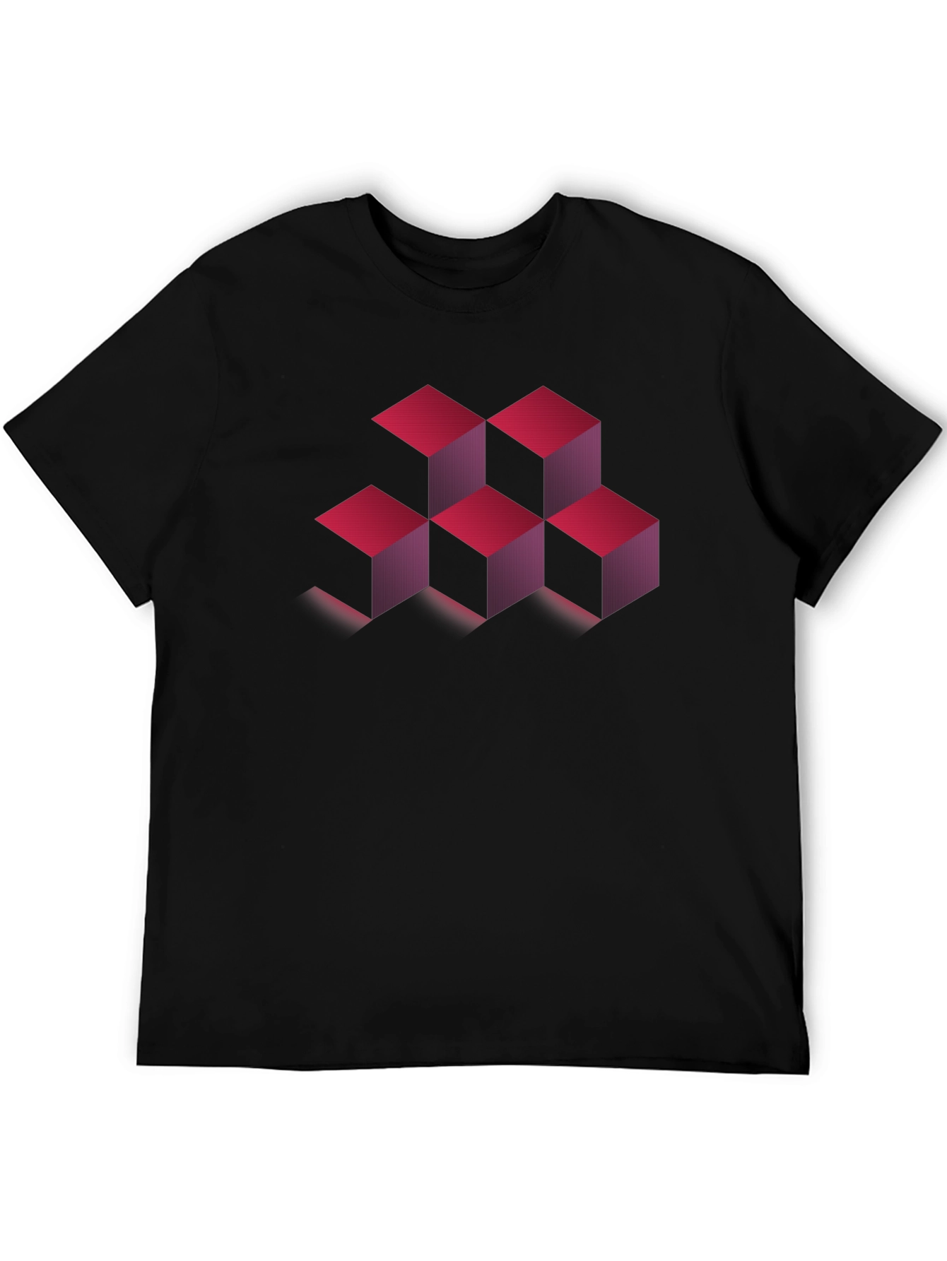 Geometric Cube Design T-Shirt - Modern Style
