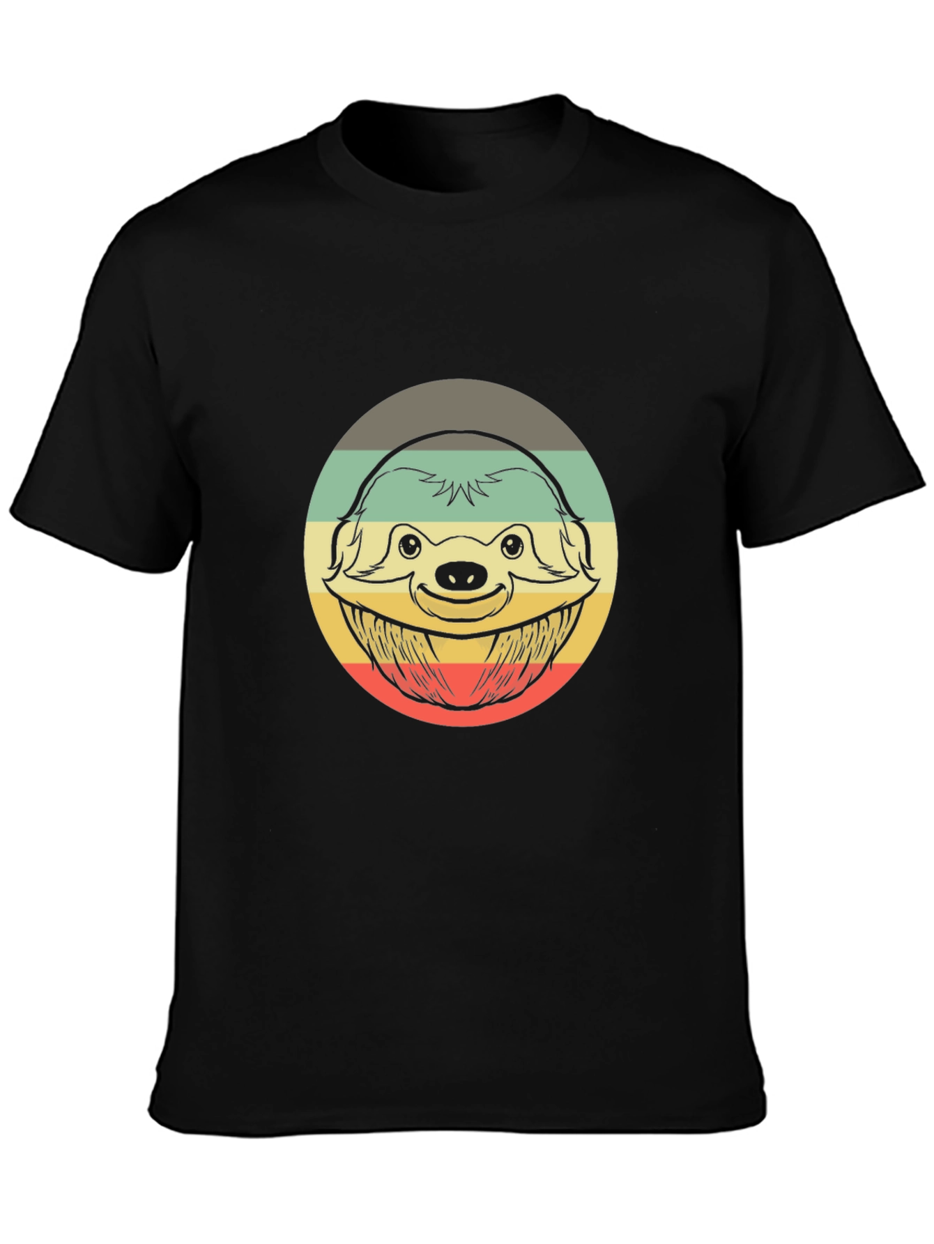 Retro Sloth Graphic T-Shirt - Casual Comfort