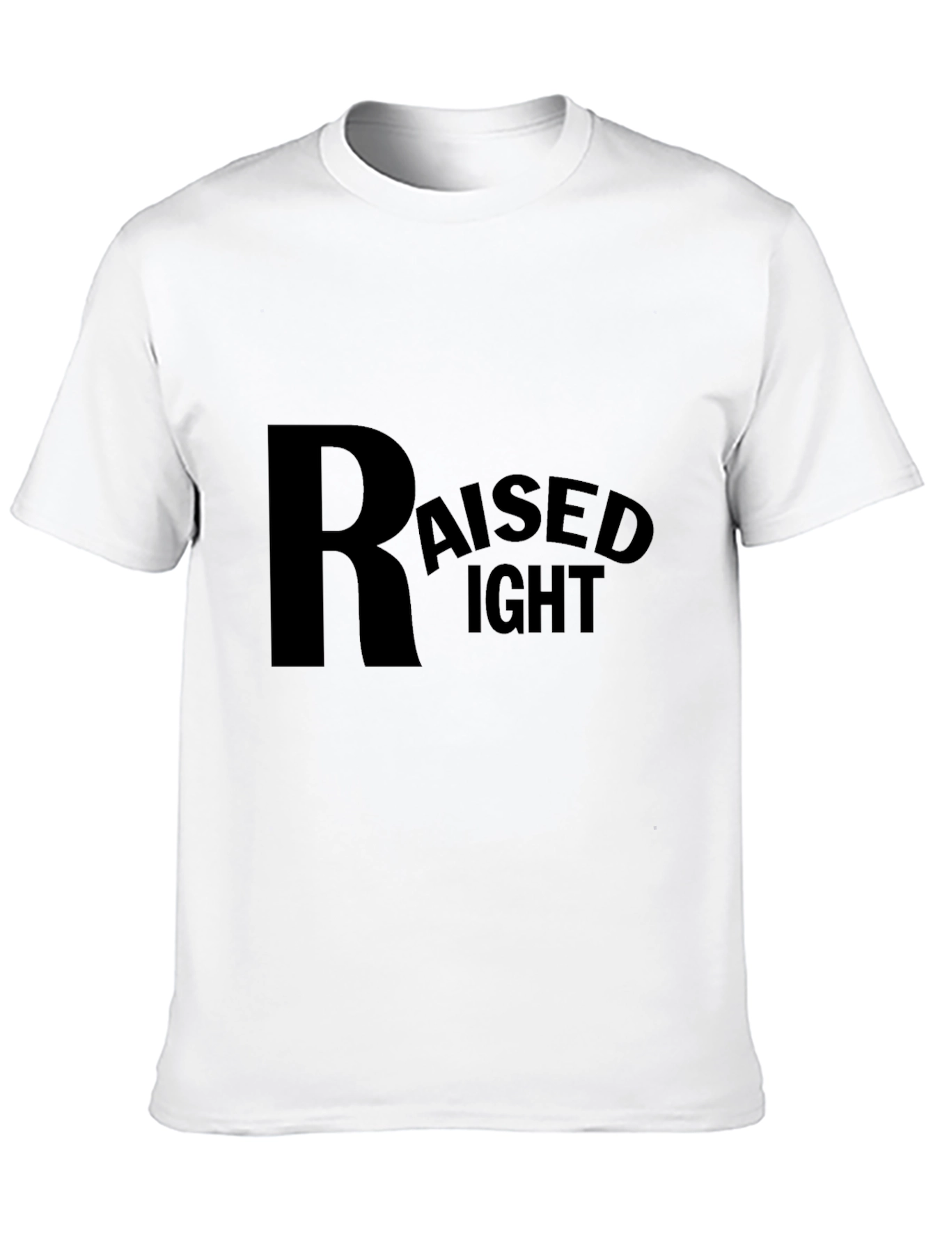 Raised Right Black T-Shirt Casual Graphic Tee