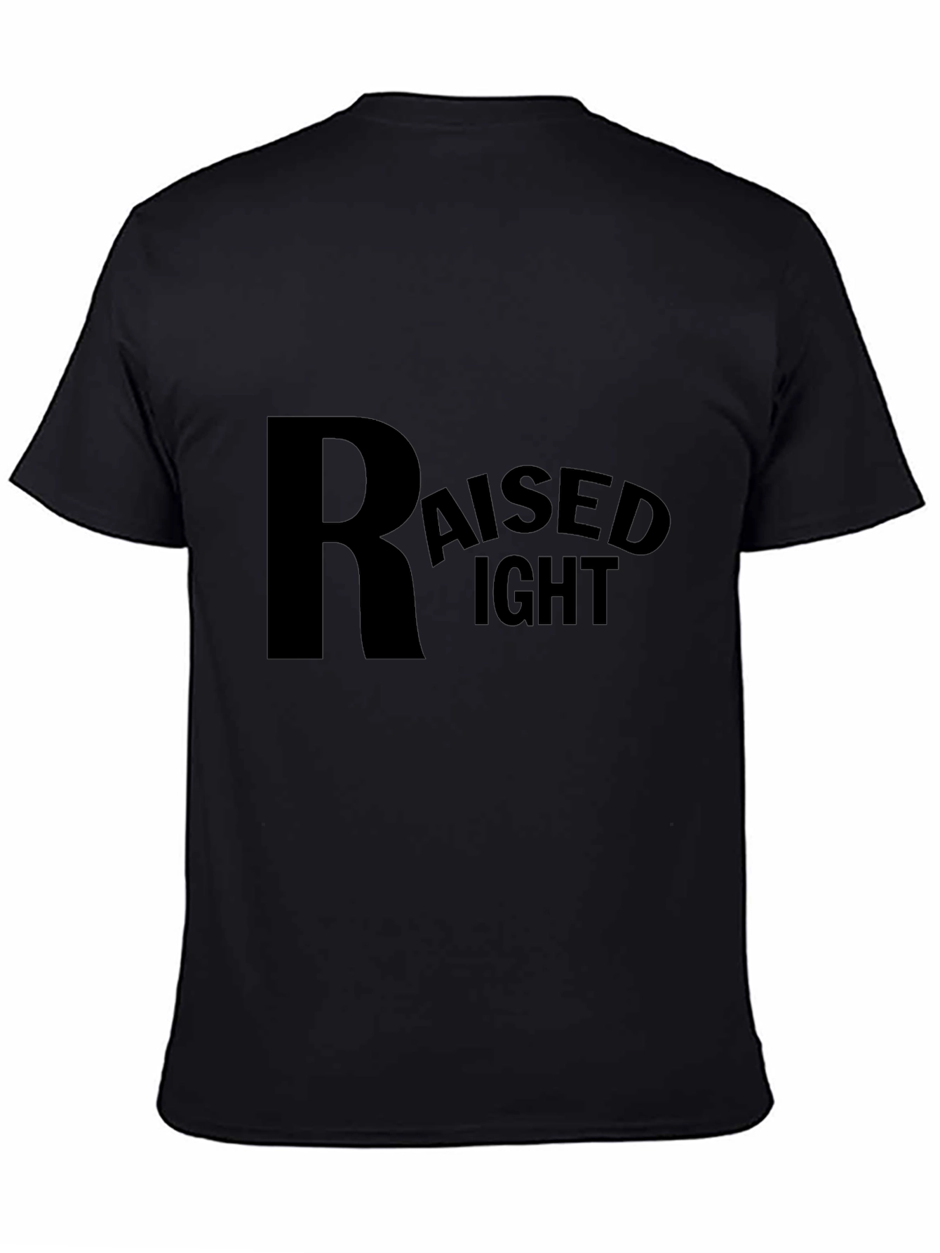 Raised Right Black T-Shirt Casual Graphic Tee