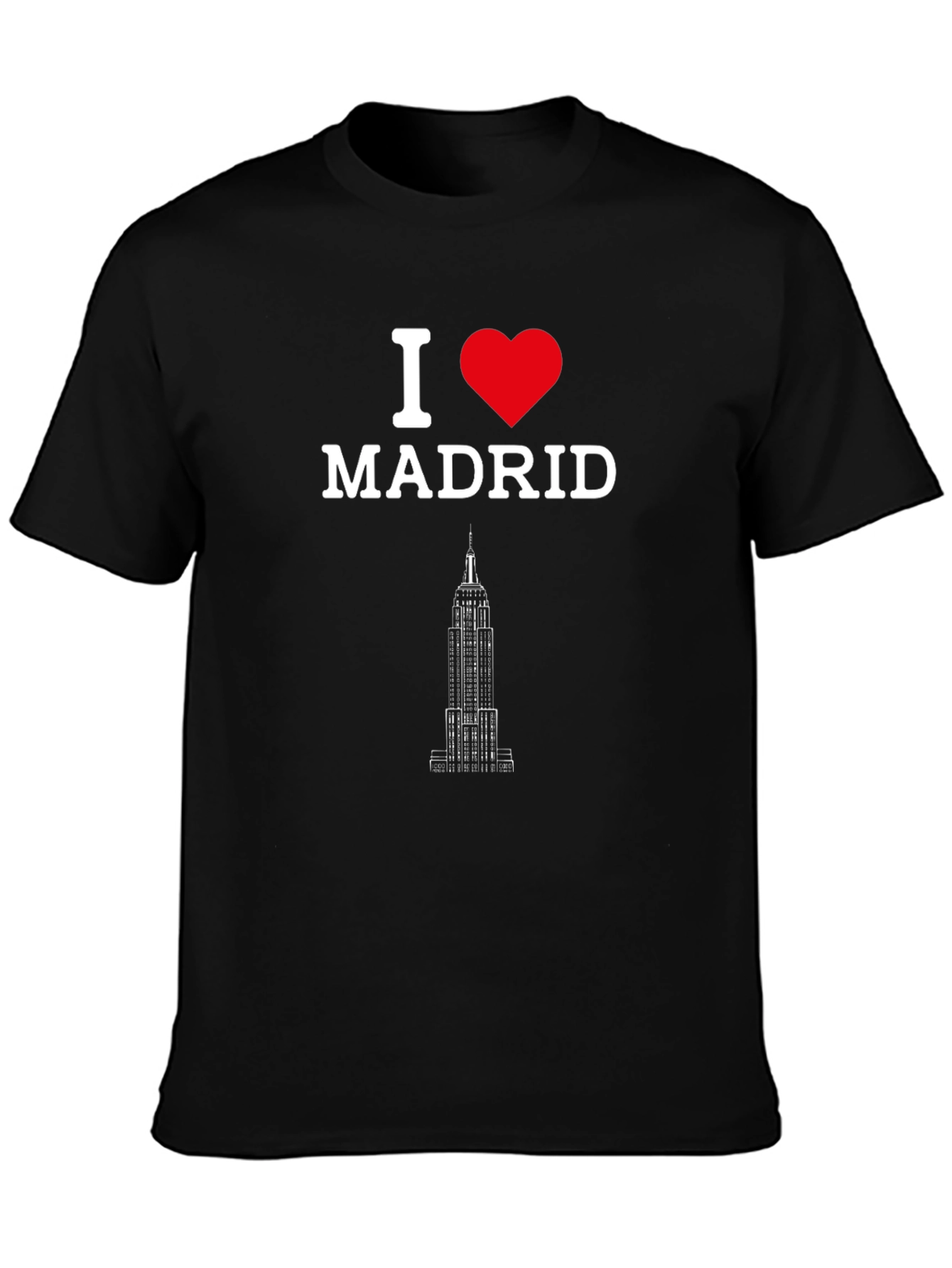 I Love Madrid T-Shirt - Black Novelty Tee