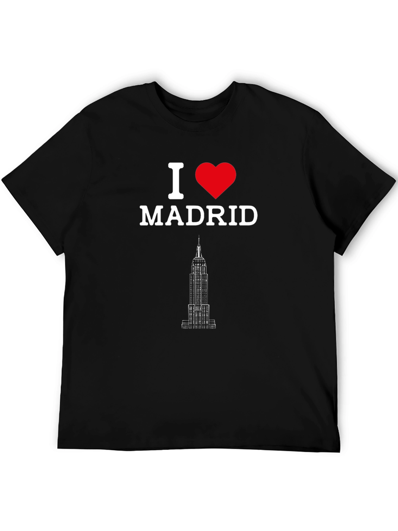 I Love Madrid T-Shirt - Black Novelty Tee