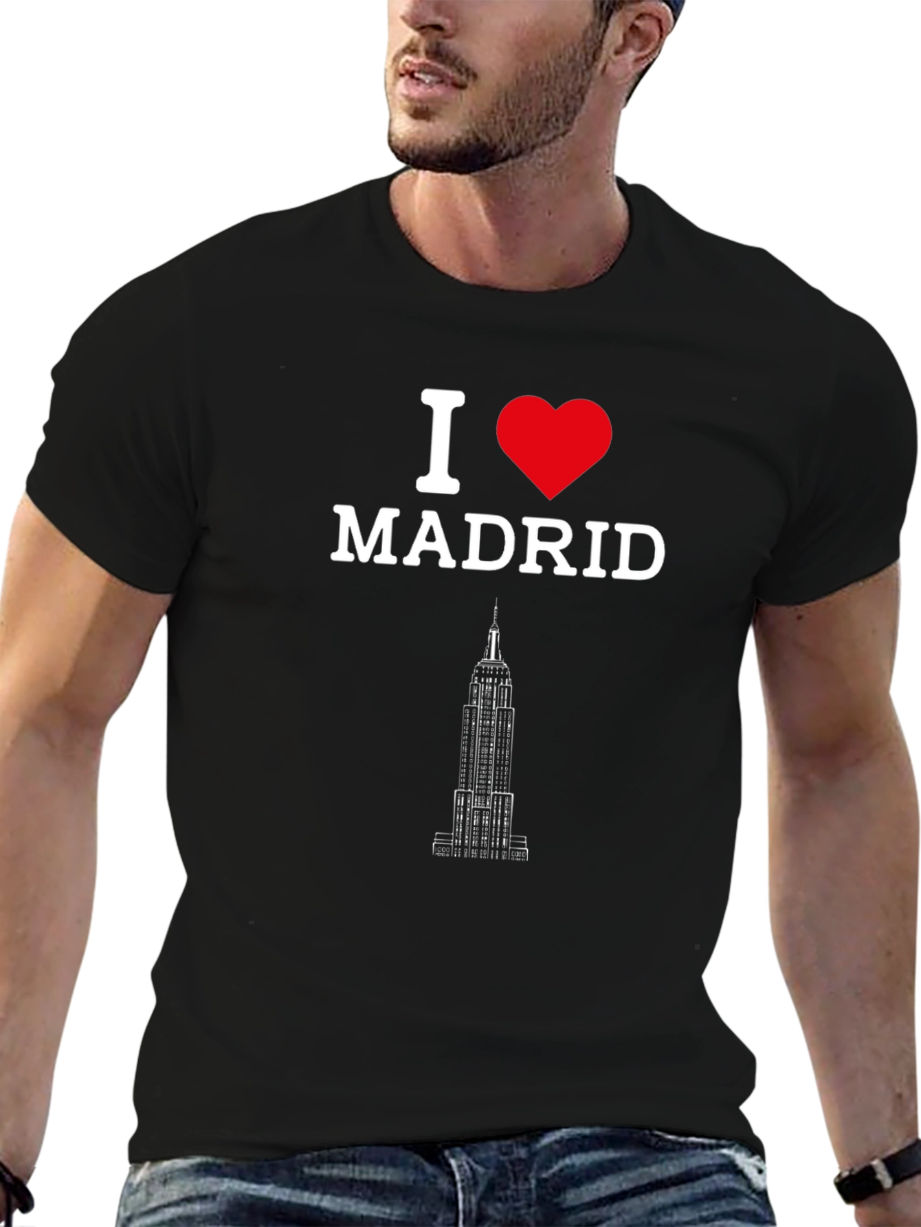 I Love Madrid T-Shirt - Black Novelty Tee