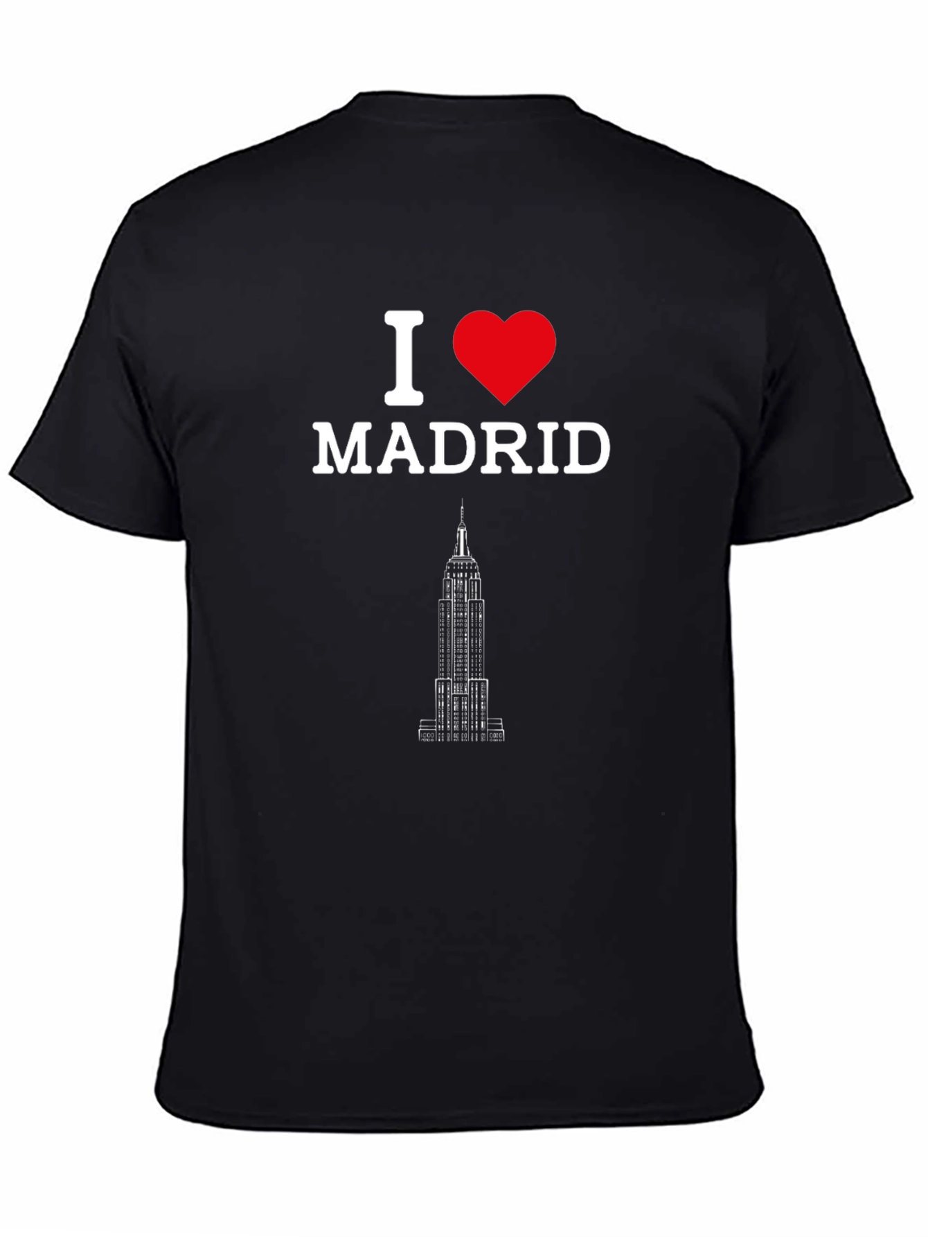 I Love Madrid T-Shirt - Black Novelty Tee