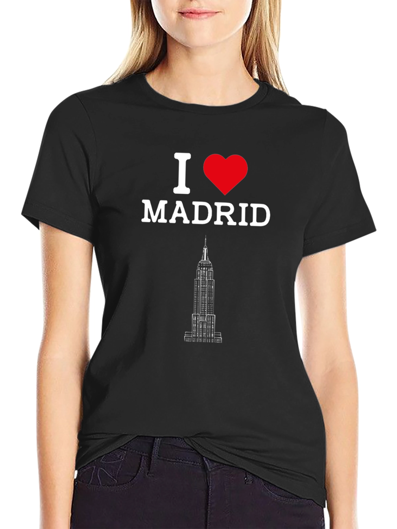I Love Madrid T-Shirt - Black Novelty Tee