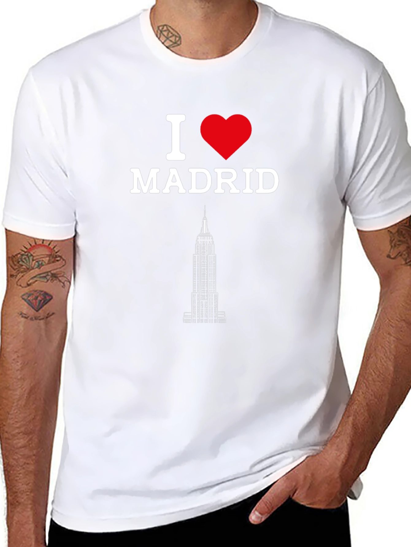 I Love Madrid T-Shirt - Black Novelty Tee