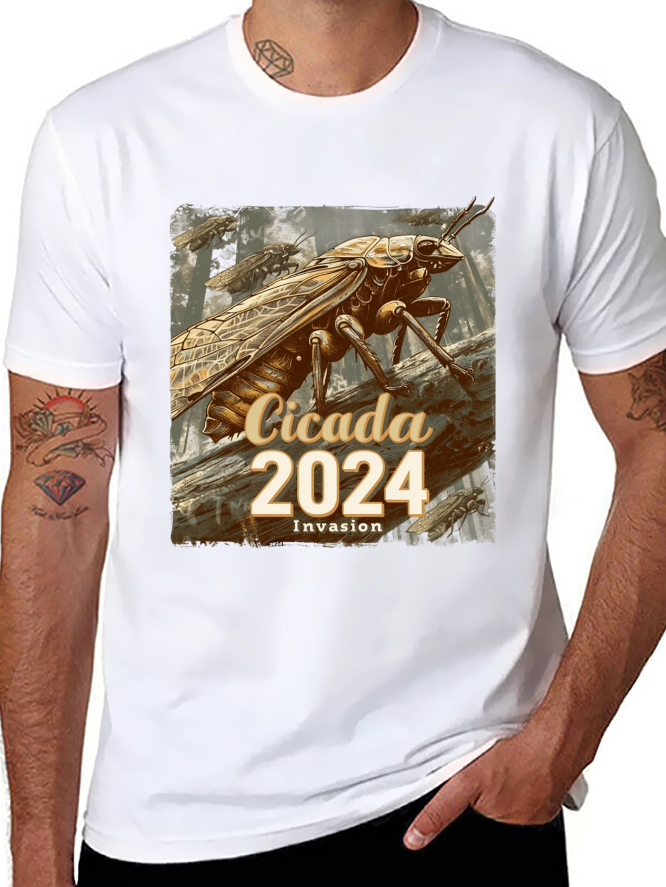 Cicada 2024 Invasion T-Shirt - Unique Entomological Design