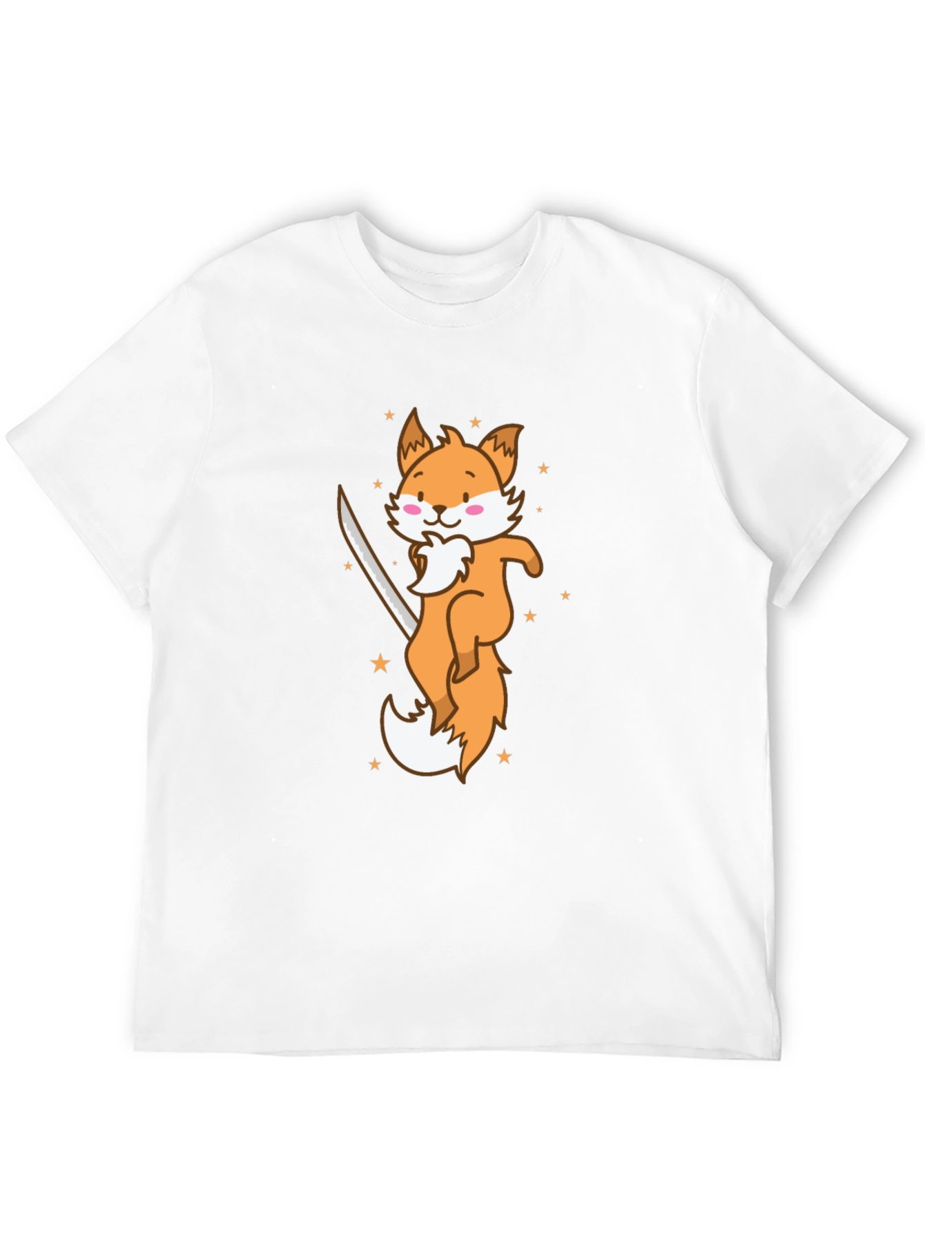 Ninja Fox T-Shirt - Cute Cartoon Animal Graphic Tee
