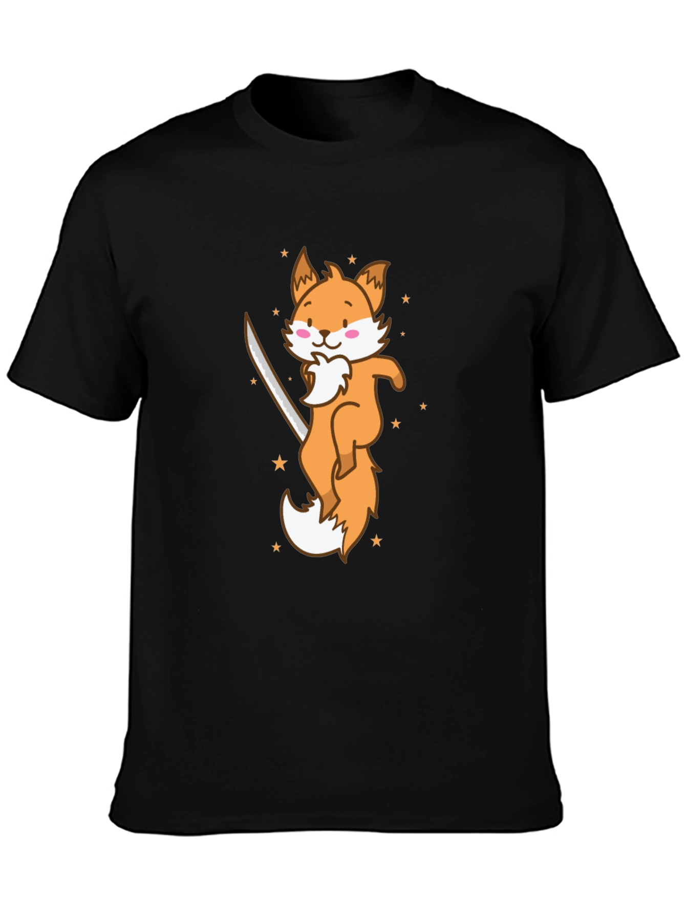 Ninja Fox T-Shirt - Cute Cartoon Animal Graphic Tee