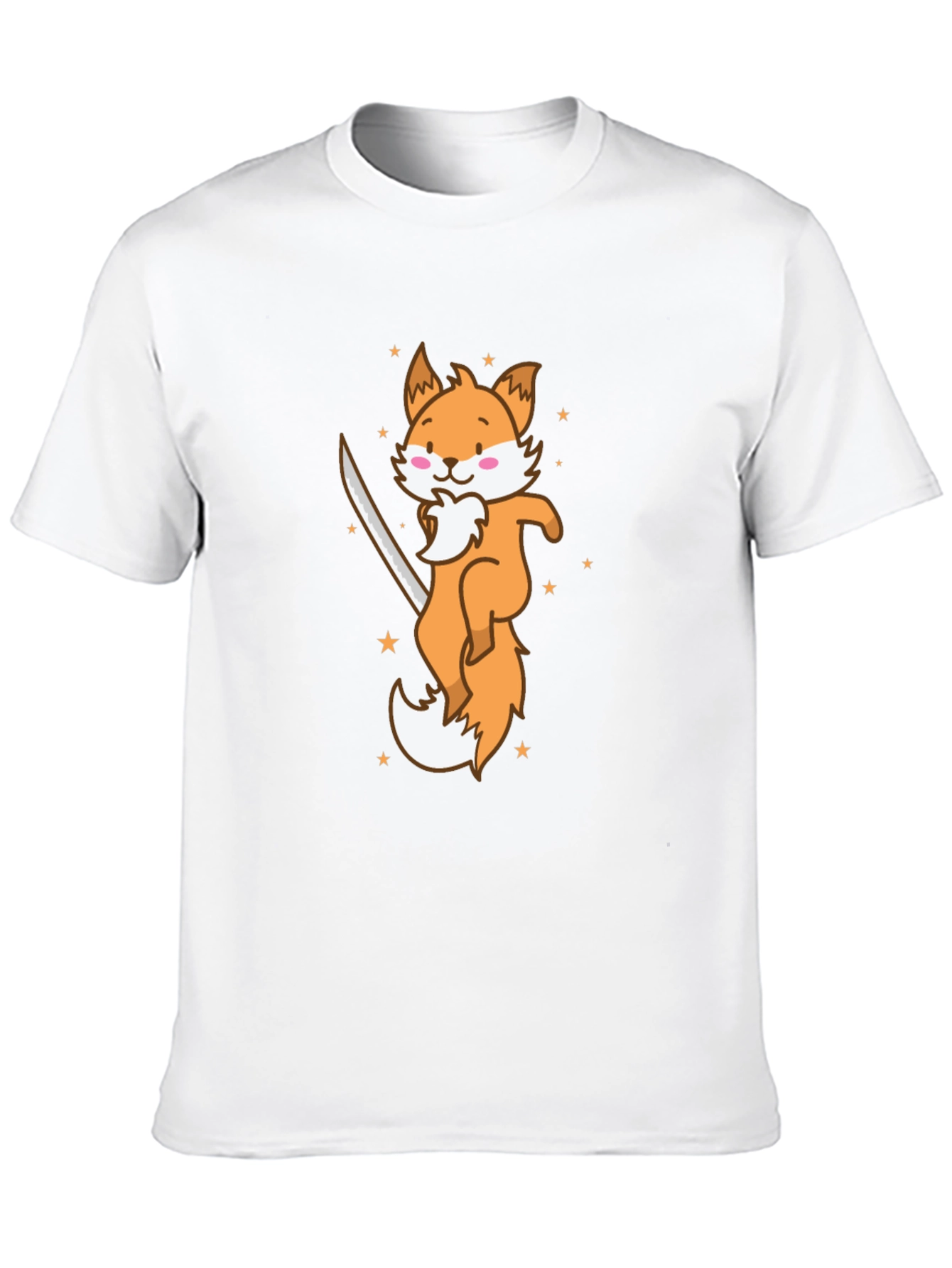 Ninja Fox T-Shirt - Cute Cartoon Animal Graphic Tee