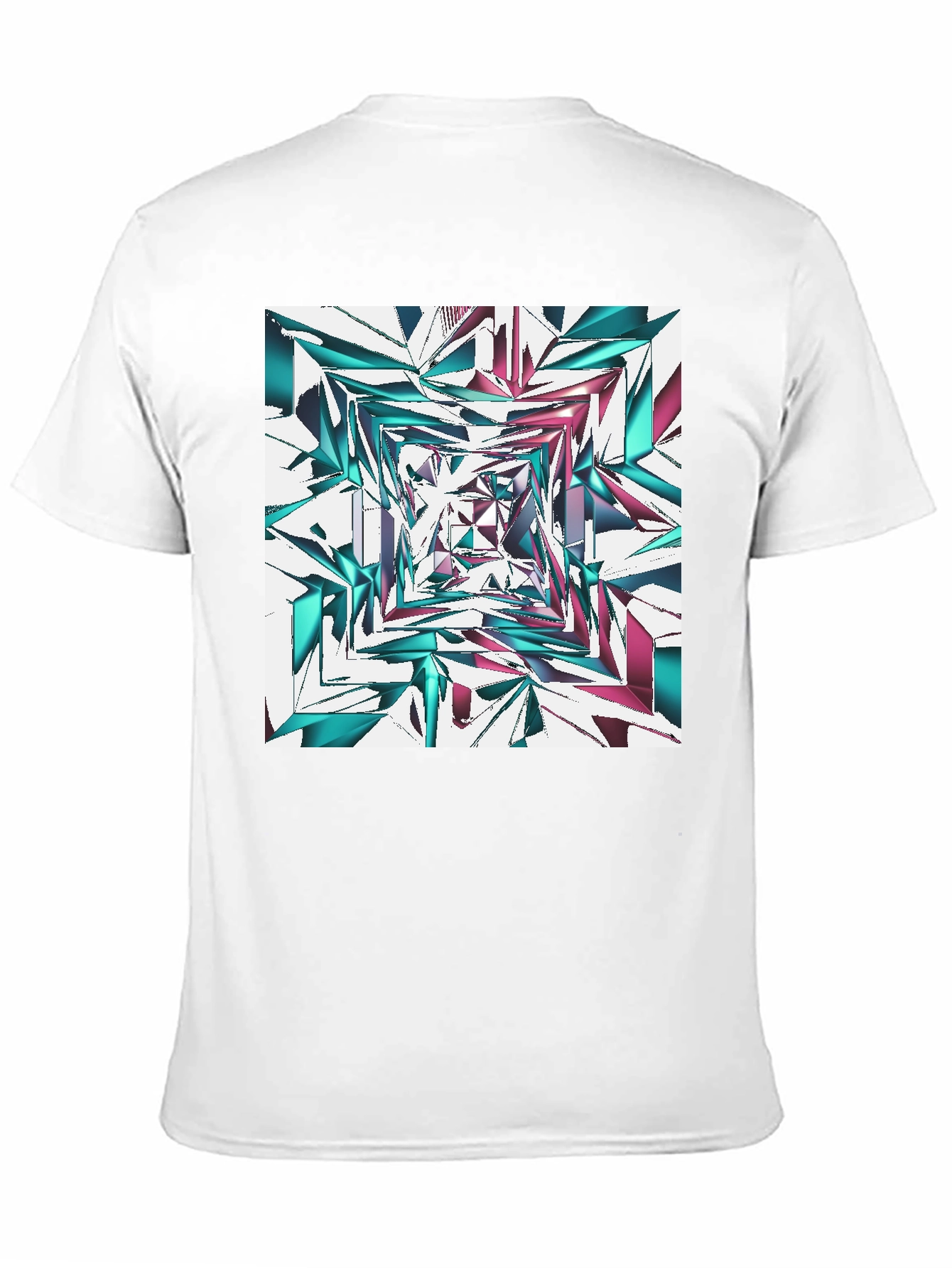 Abstract Geometric Print T-Shirt - Modern Design