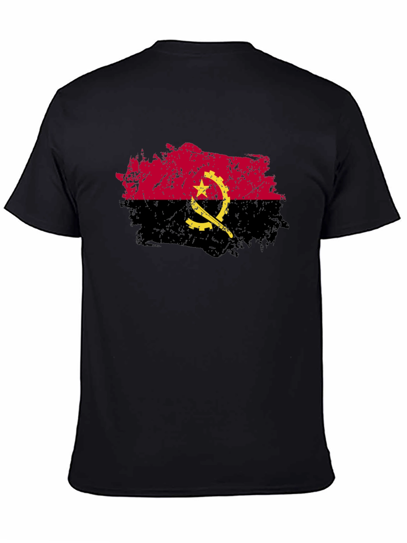 Angola Flag Grunge Style Graphic T-Shirt