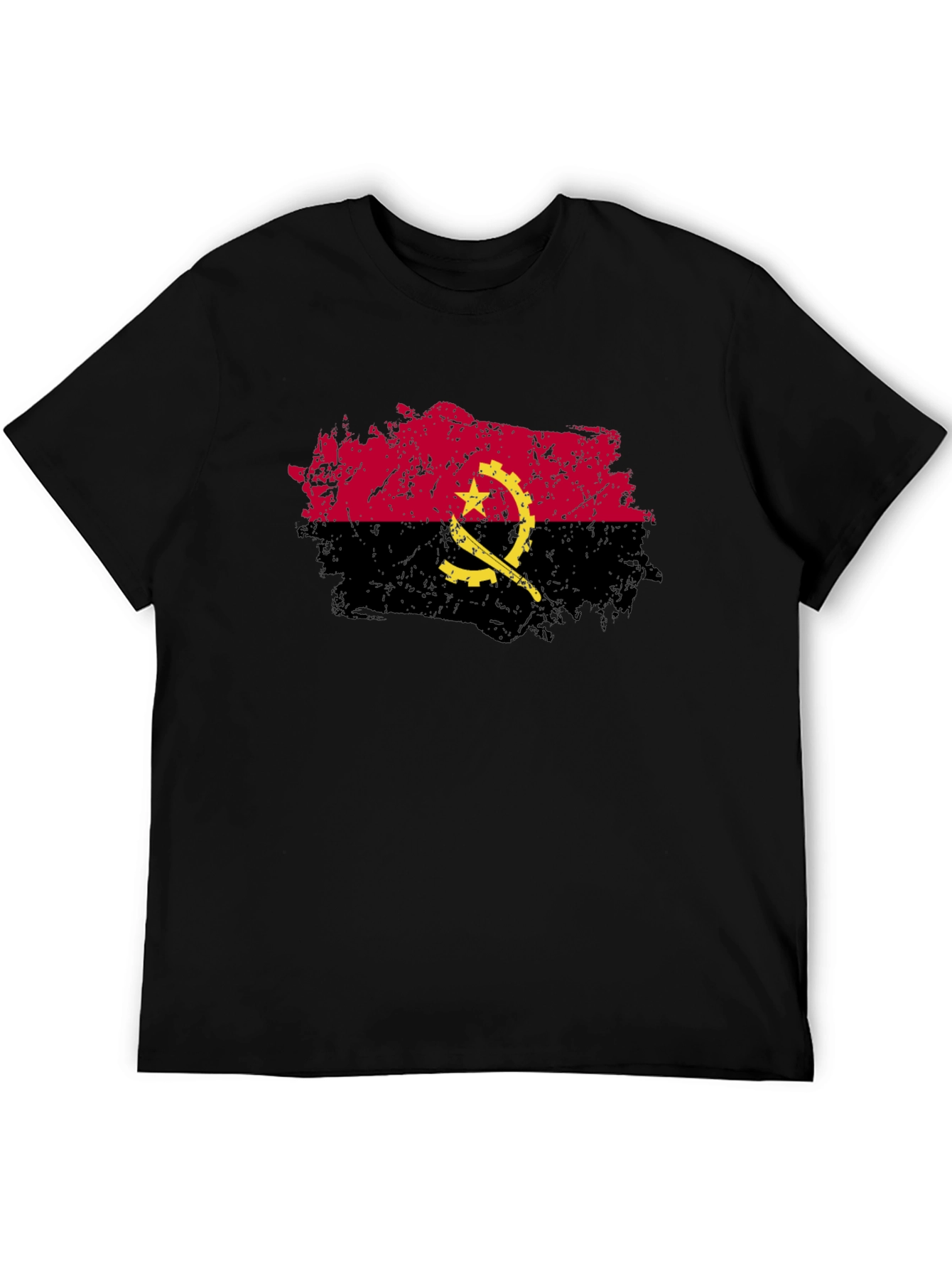 Angola Flag Grunge Style Graphic T-Shirt