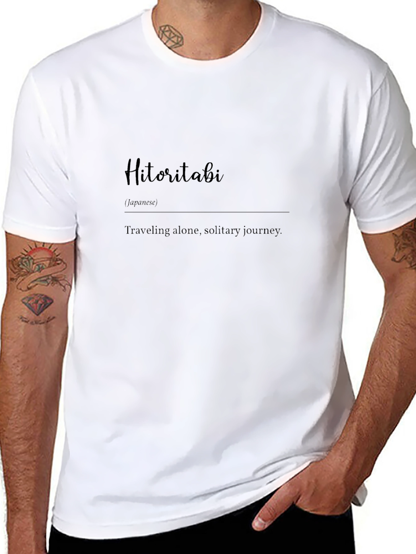 Hitoritabi Black T-Shirt - Solo Journey