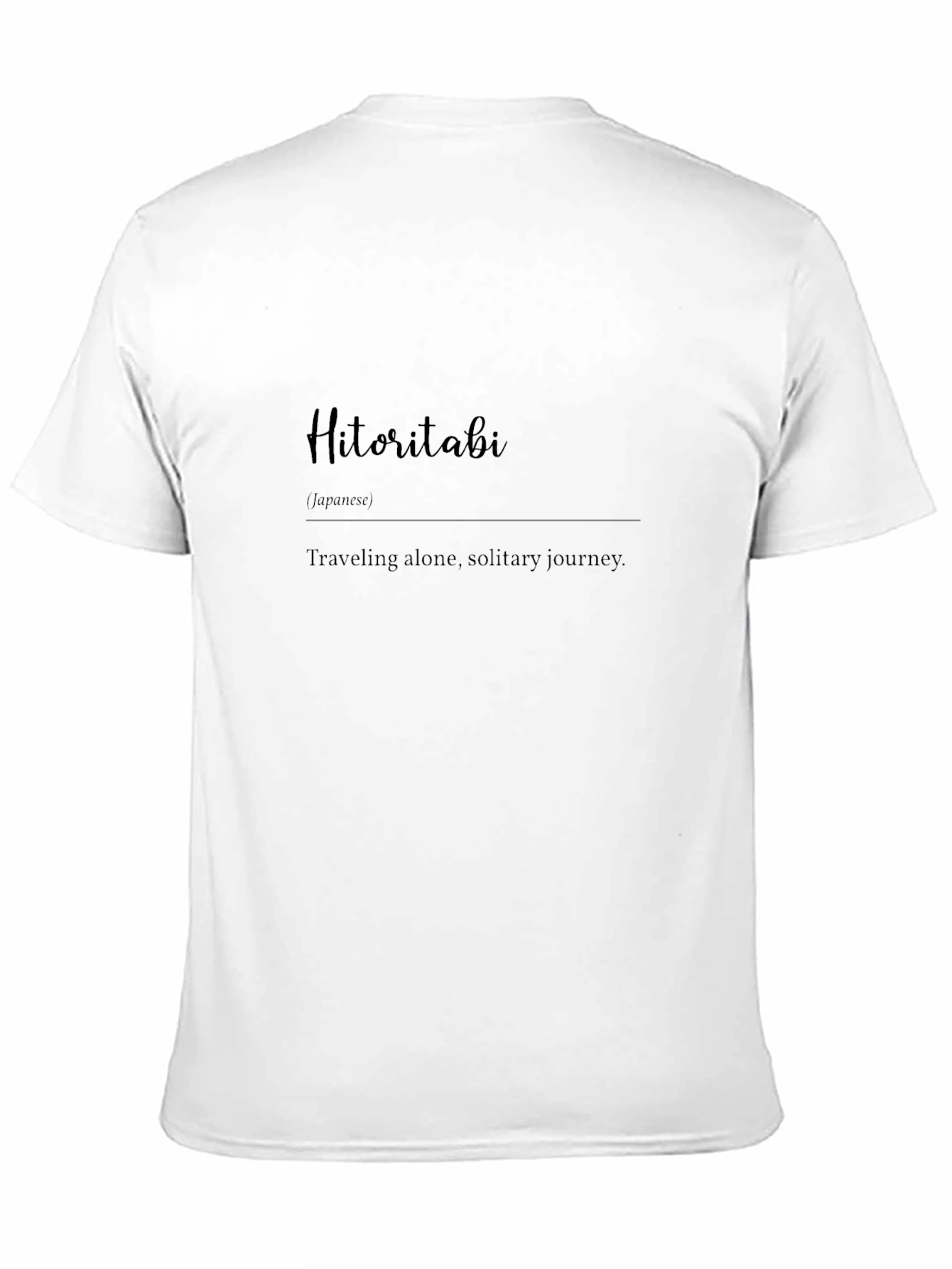 Hitoritabi Black T-Shirt - Solo Journey