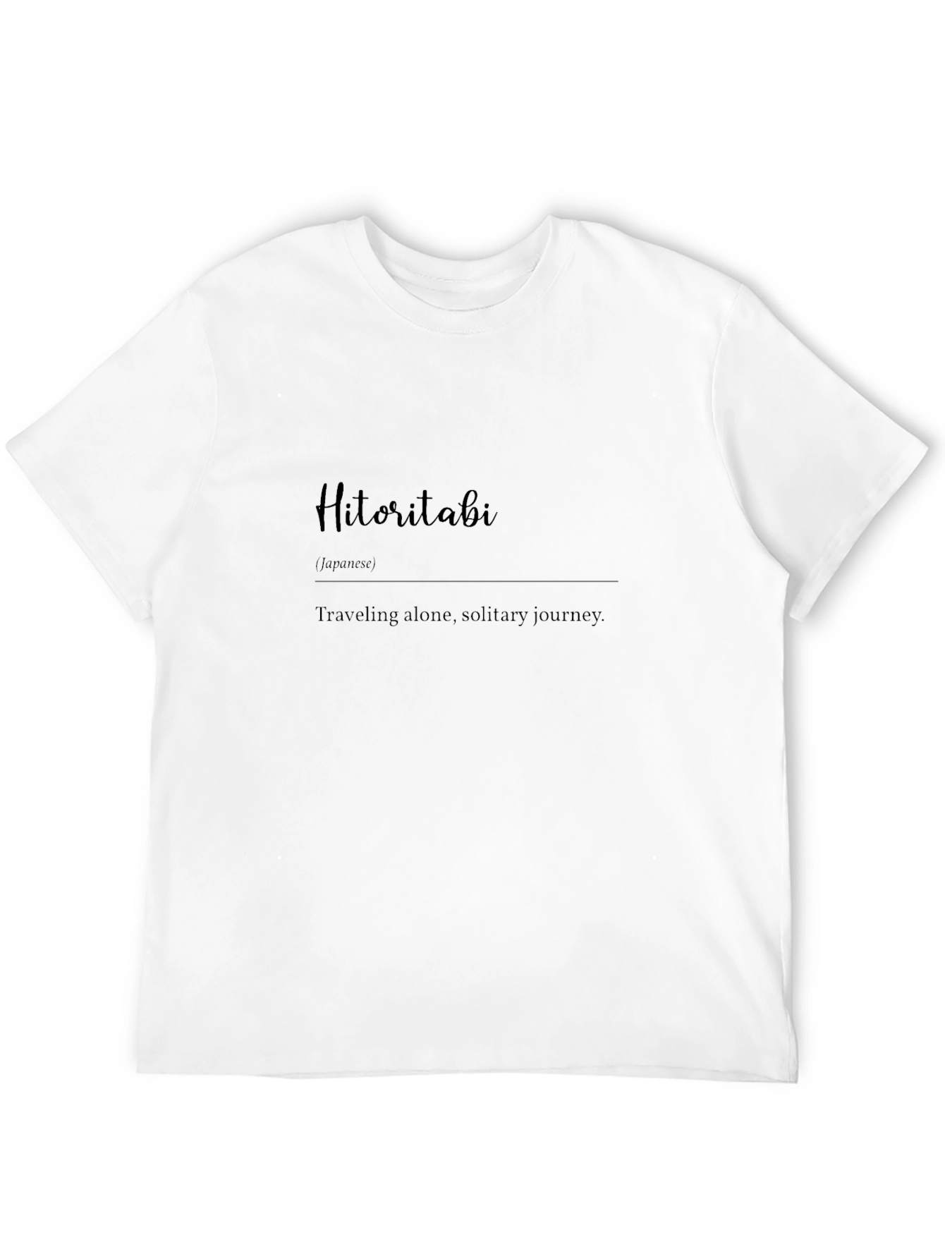 Hitoritabi Black T-Shirt - Solo Journey
