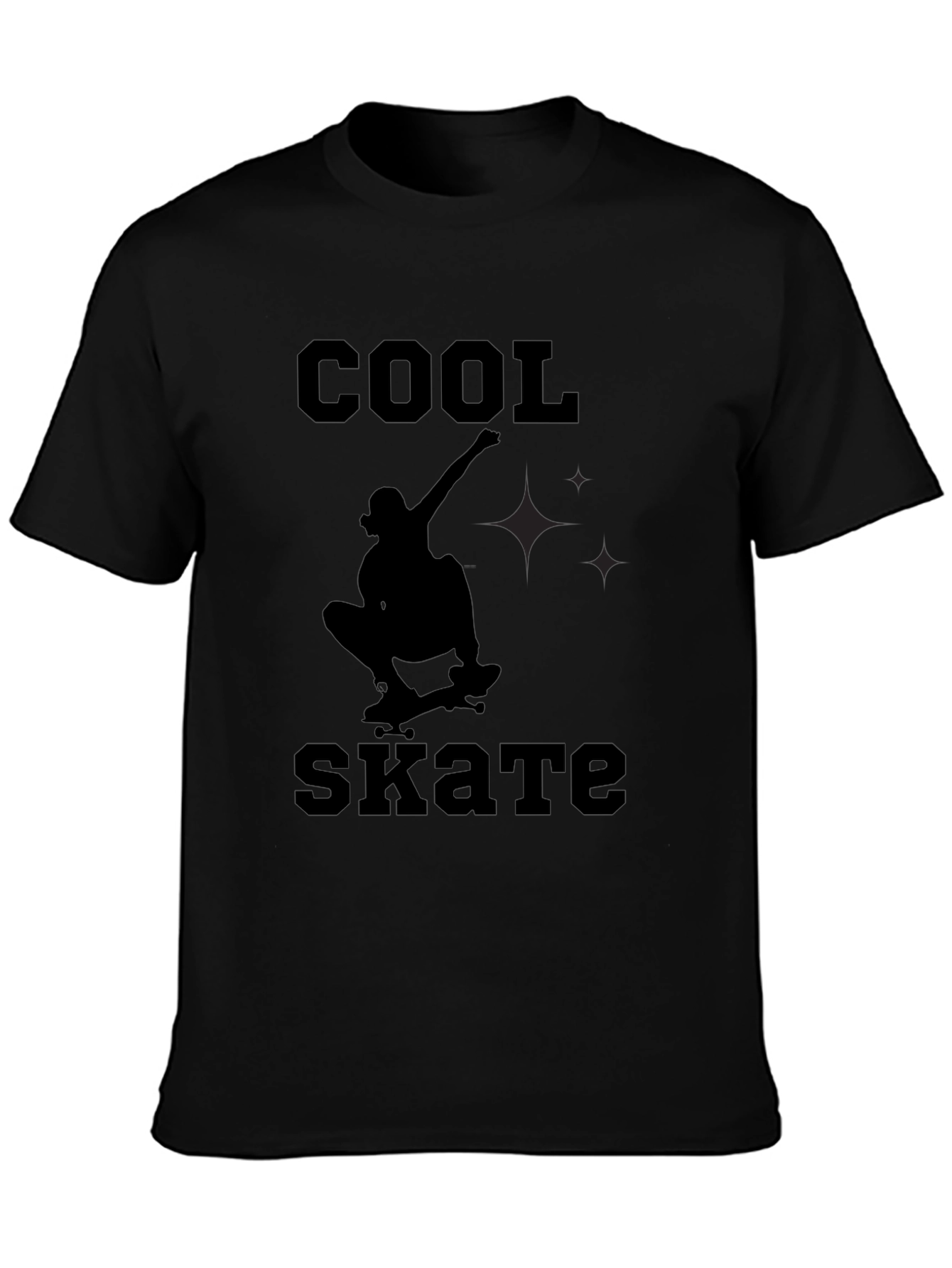 Cool Skate Black Graphic Tee