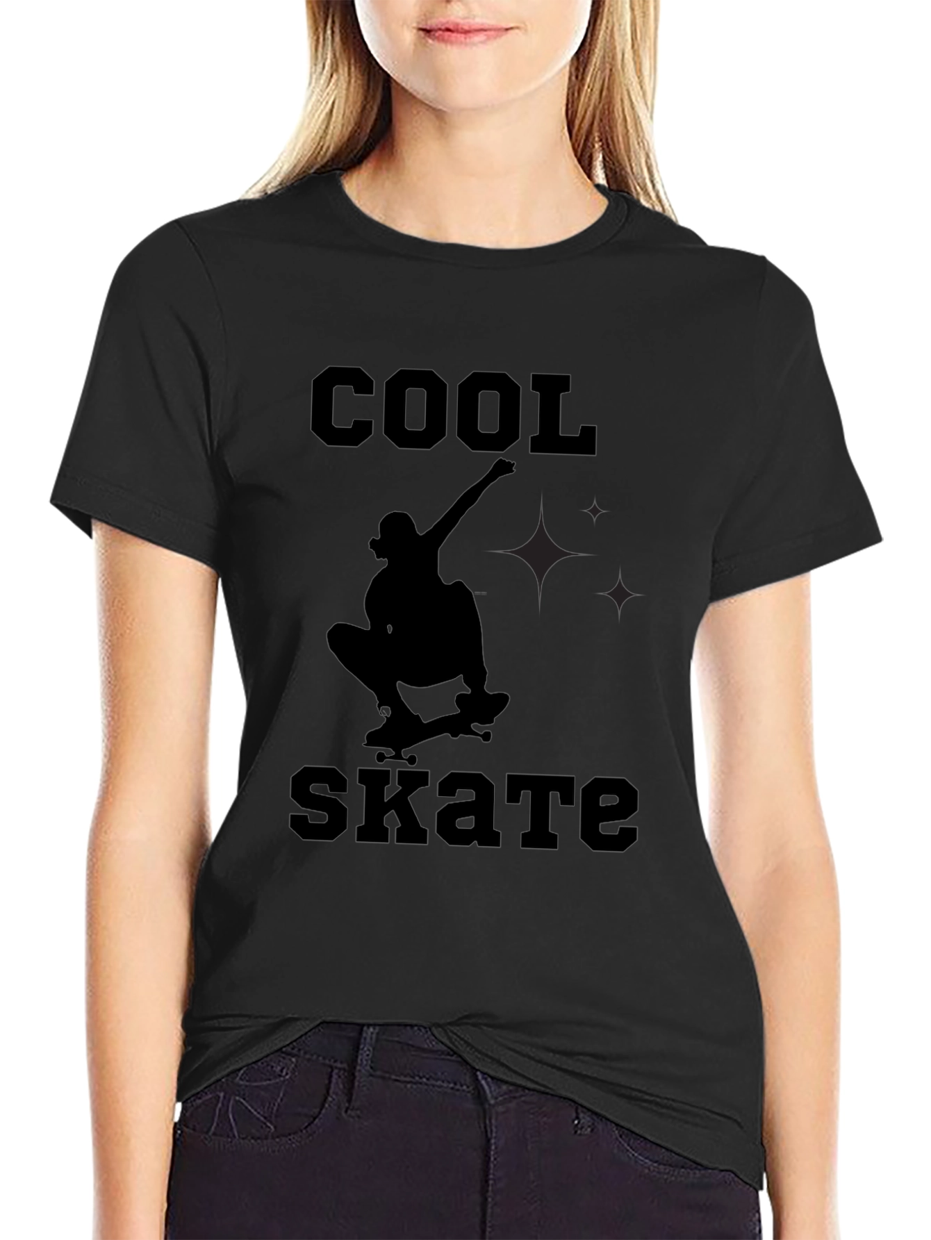 Cool Skate Black Graphic Tee