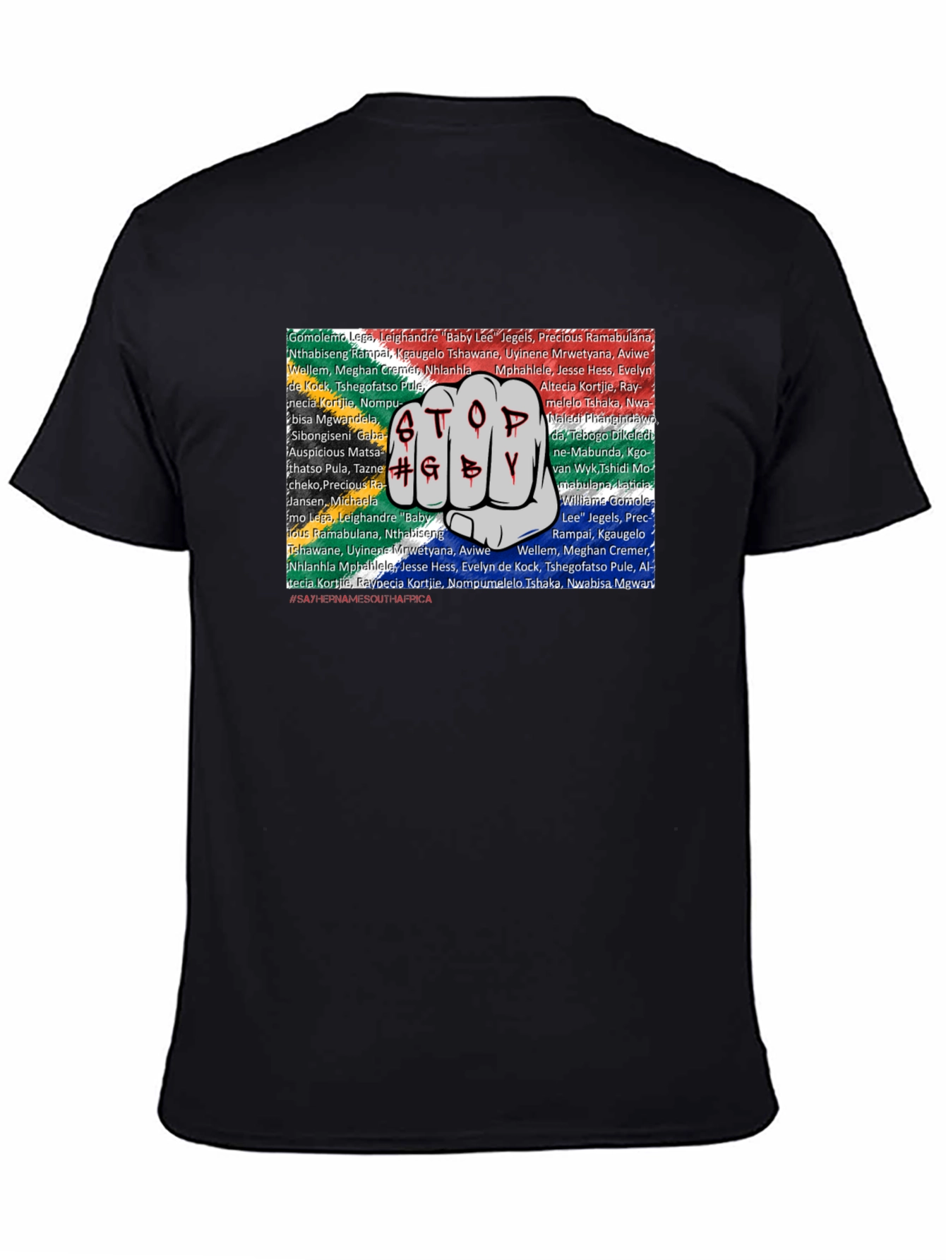 Stop GBV South African Names T-Shirt