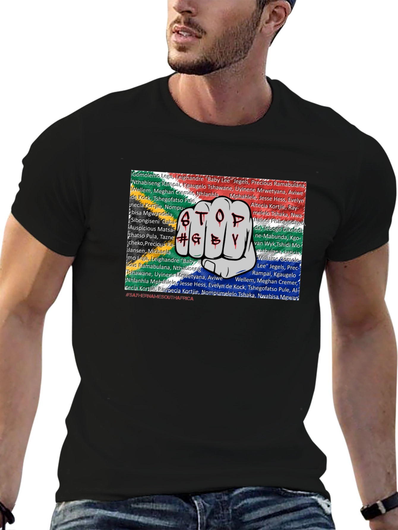 Stop GBV South African Names T-Shirt