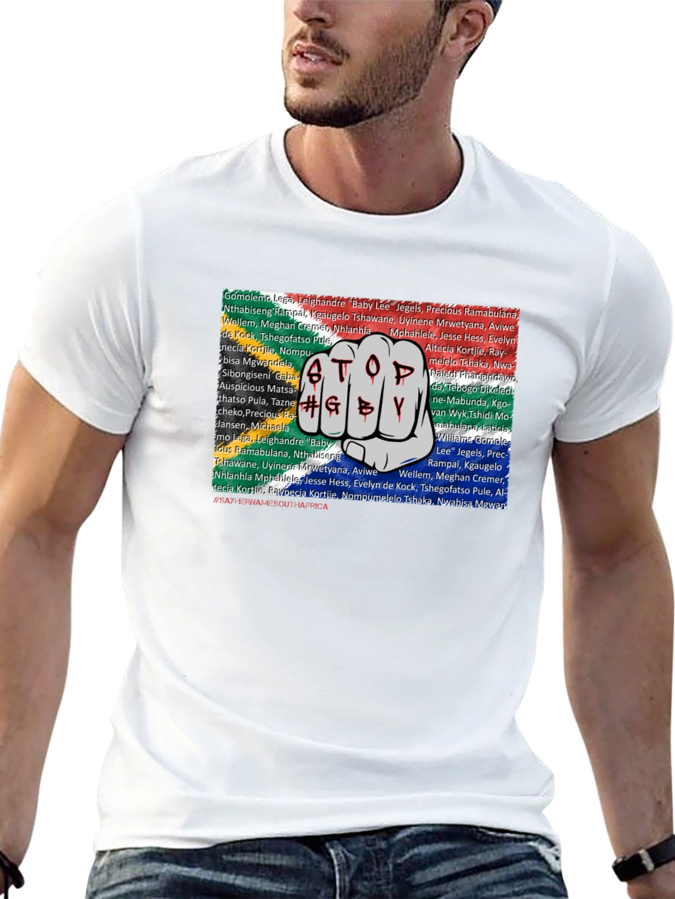 Stop GBV South African Names T-Shirt