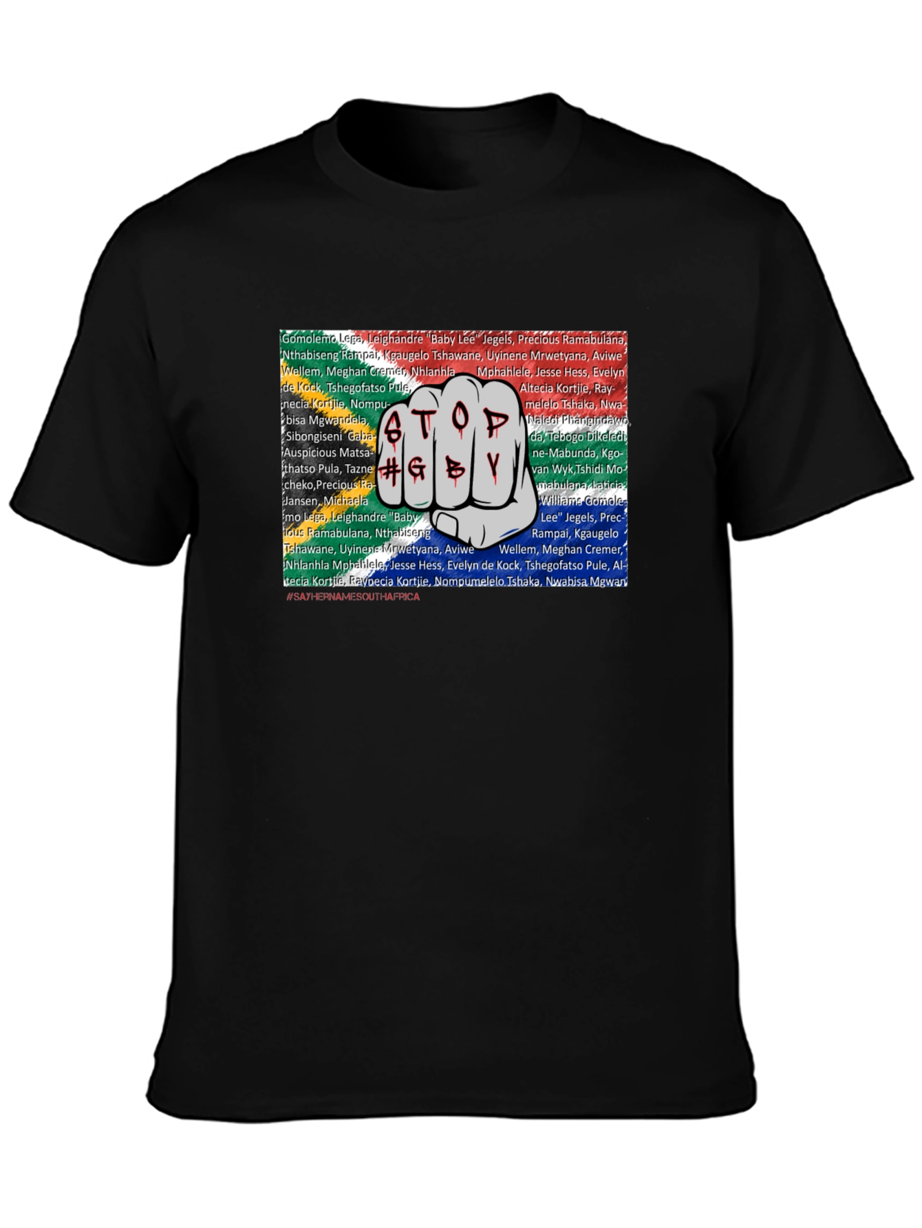 Stop GBV South African Names T-Shirt