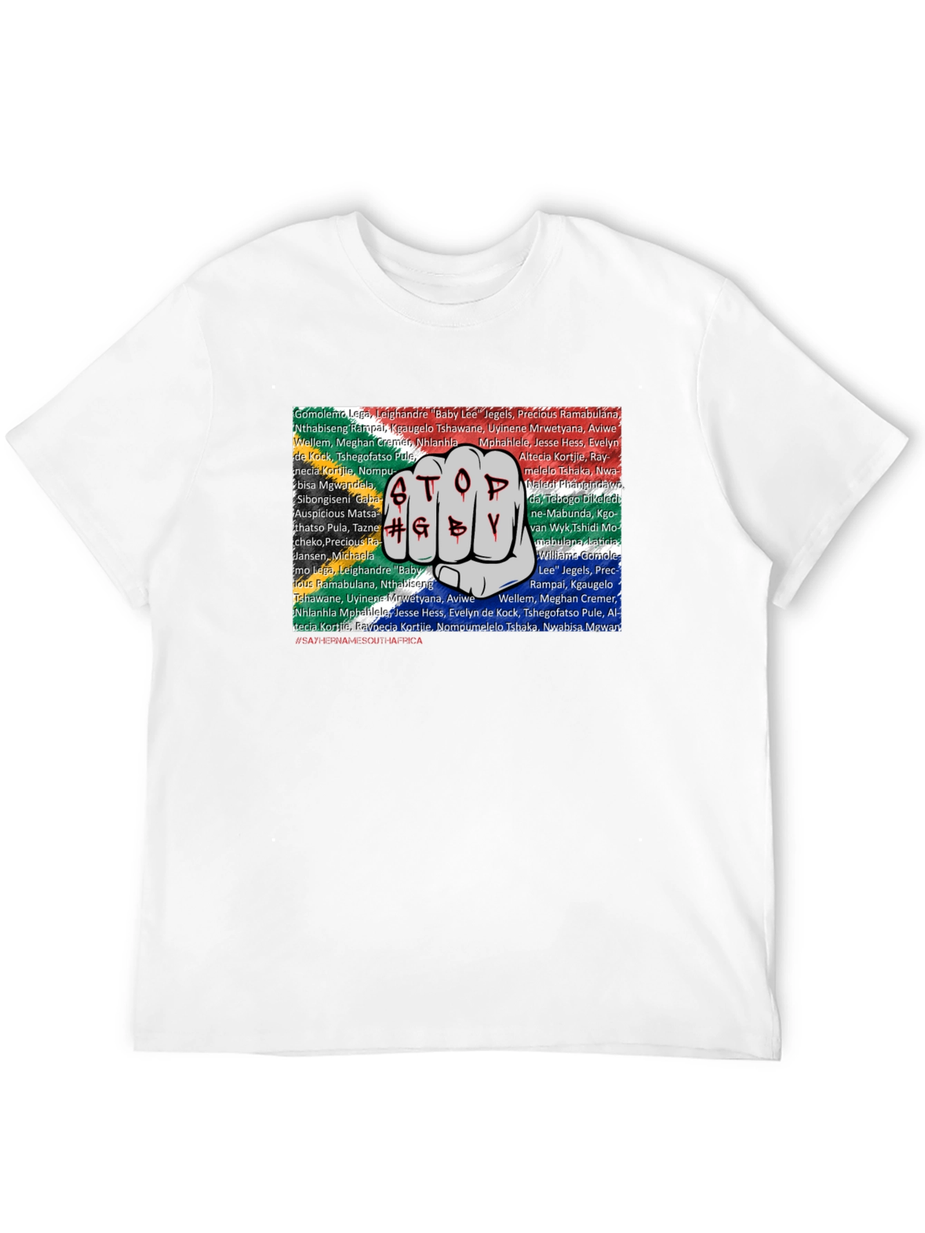 Stop GBV South African Names T-Shirt