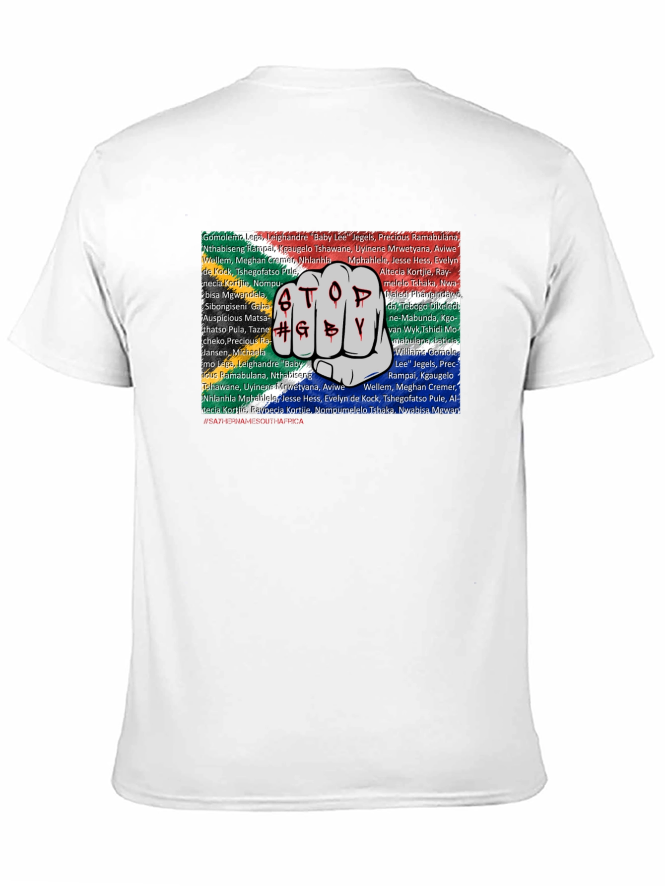 Stop GBV South African Names T-Shirt