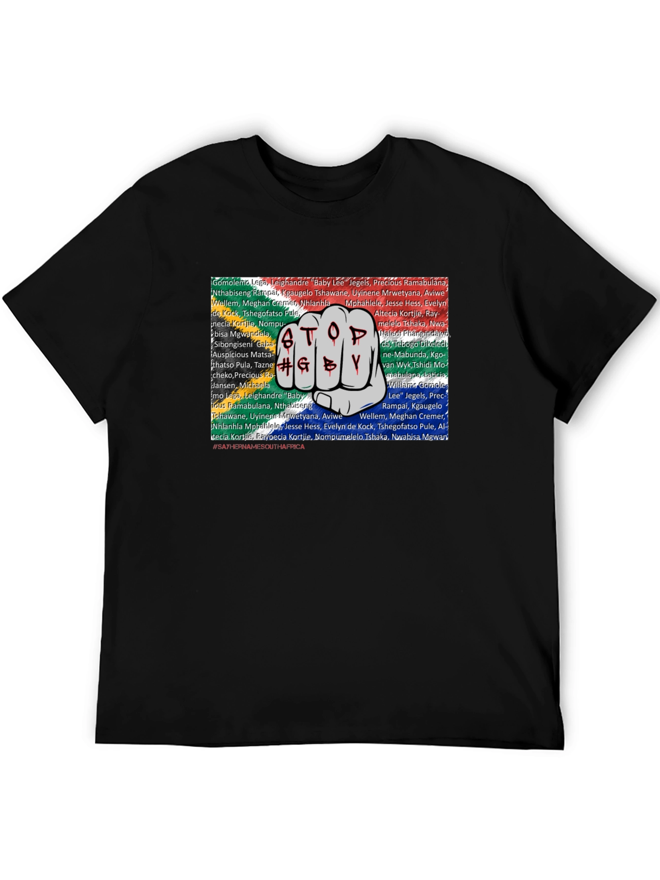 Stop GBV South African Names T-Shirt