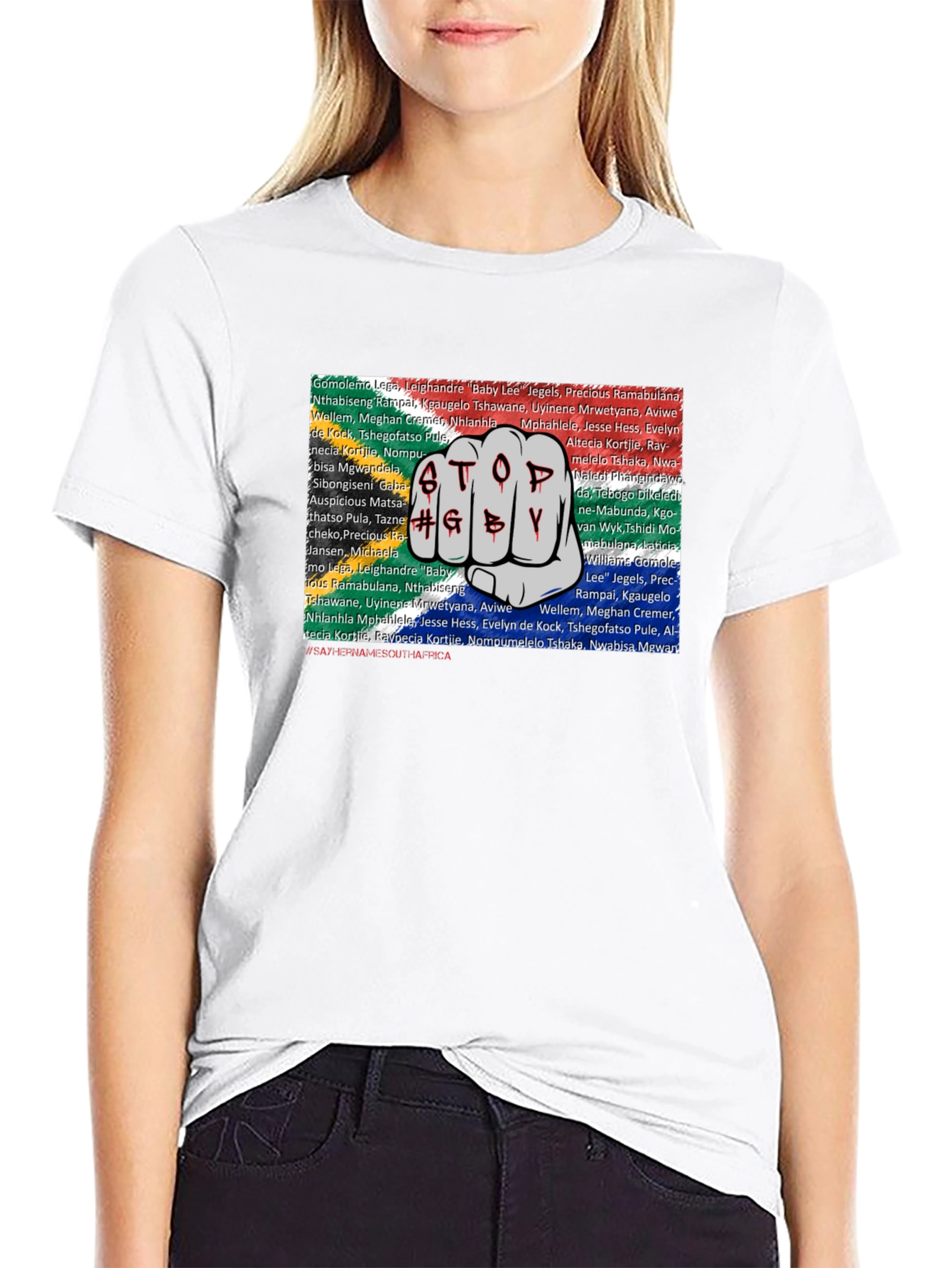 Stop GBV South African Names T-Shirt
