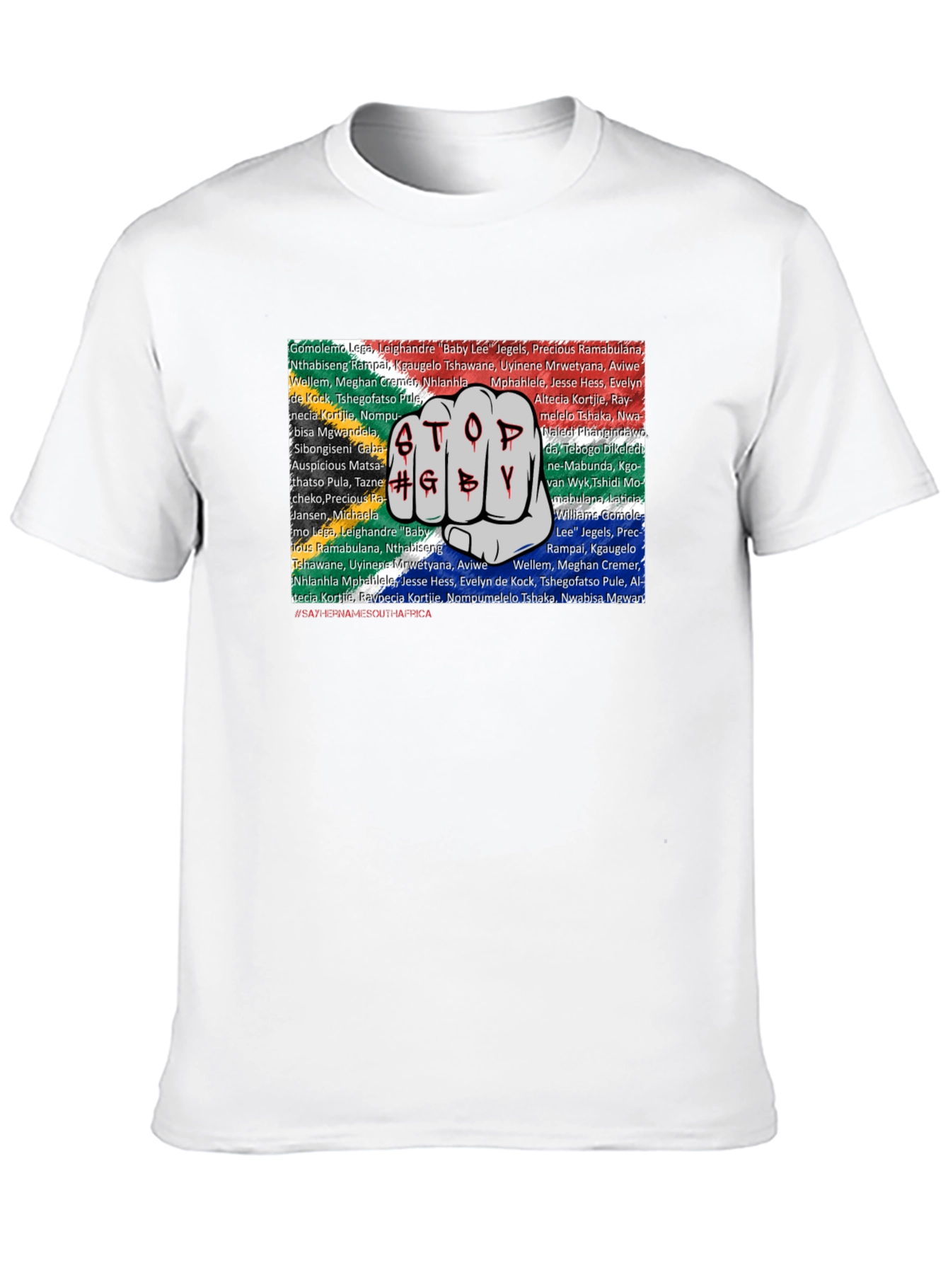 Stop GBV South African Names T-Shirt