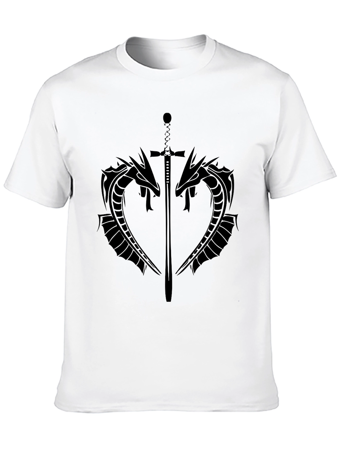 Dragon & Sword Graphic Tee - Black