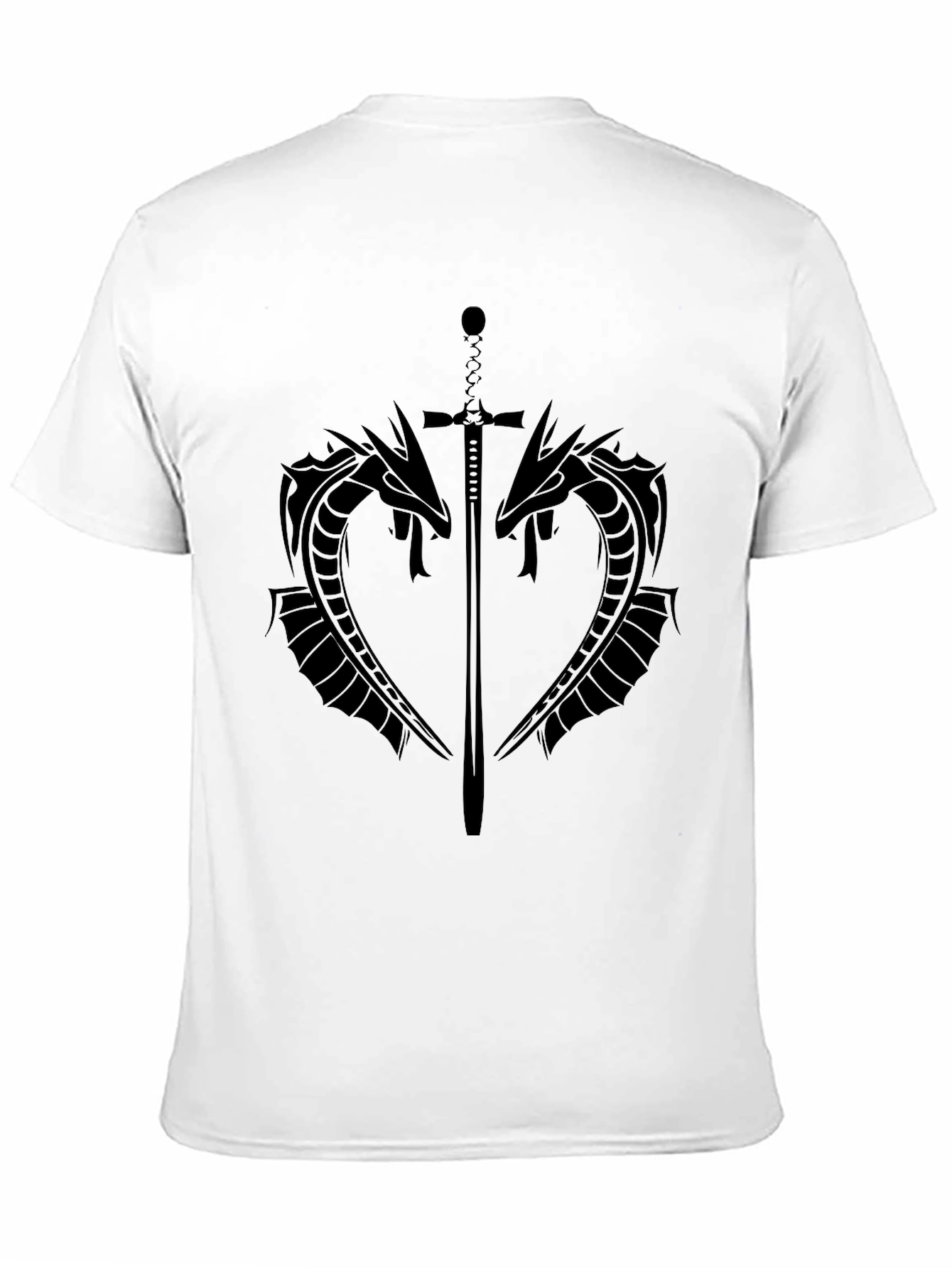 Dragon & Sword Graphic Tee - Black