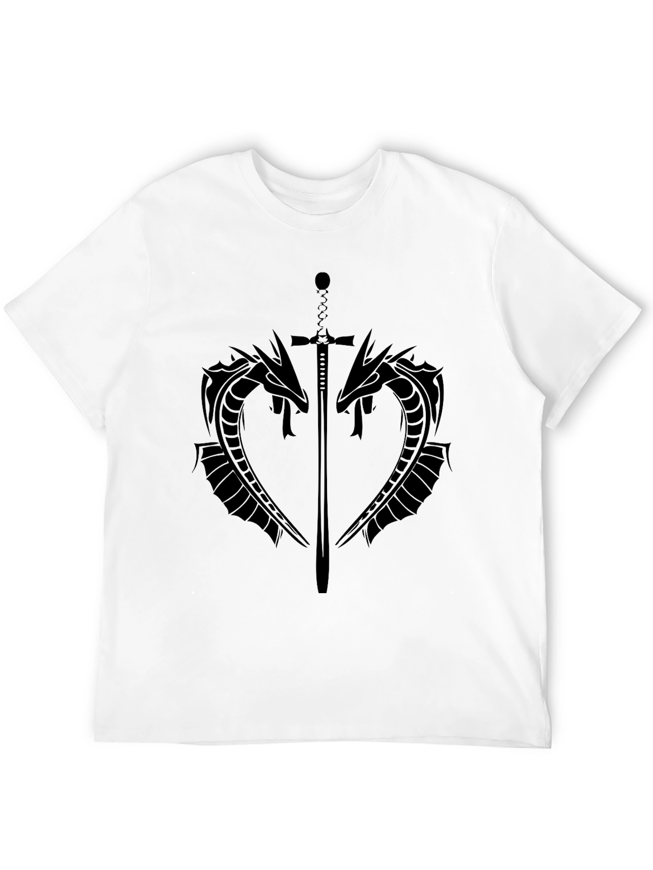 Dragon & Sword Graphic Tee - Black
